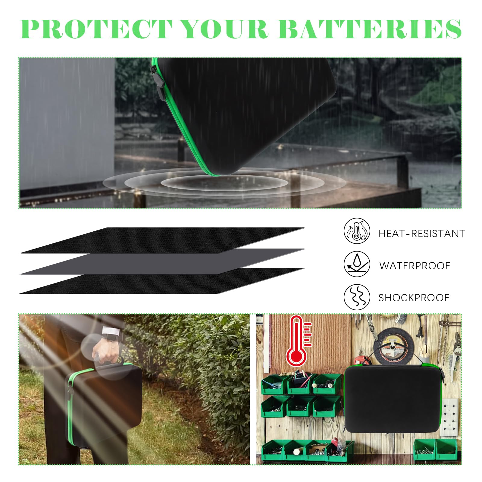 Stukcaze Battery Organizer Storage Case With Tester For Aa Aaa C D 9V Battery Holder 7 Batteries Variety Pack 111 Batteries Mesh