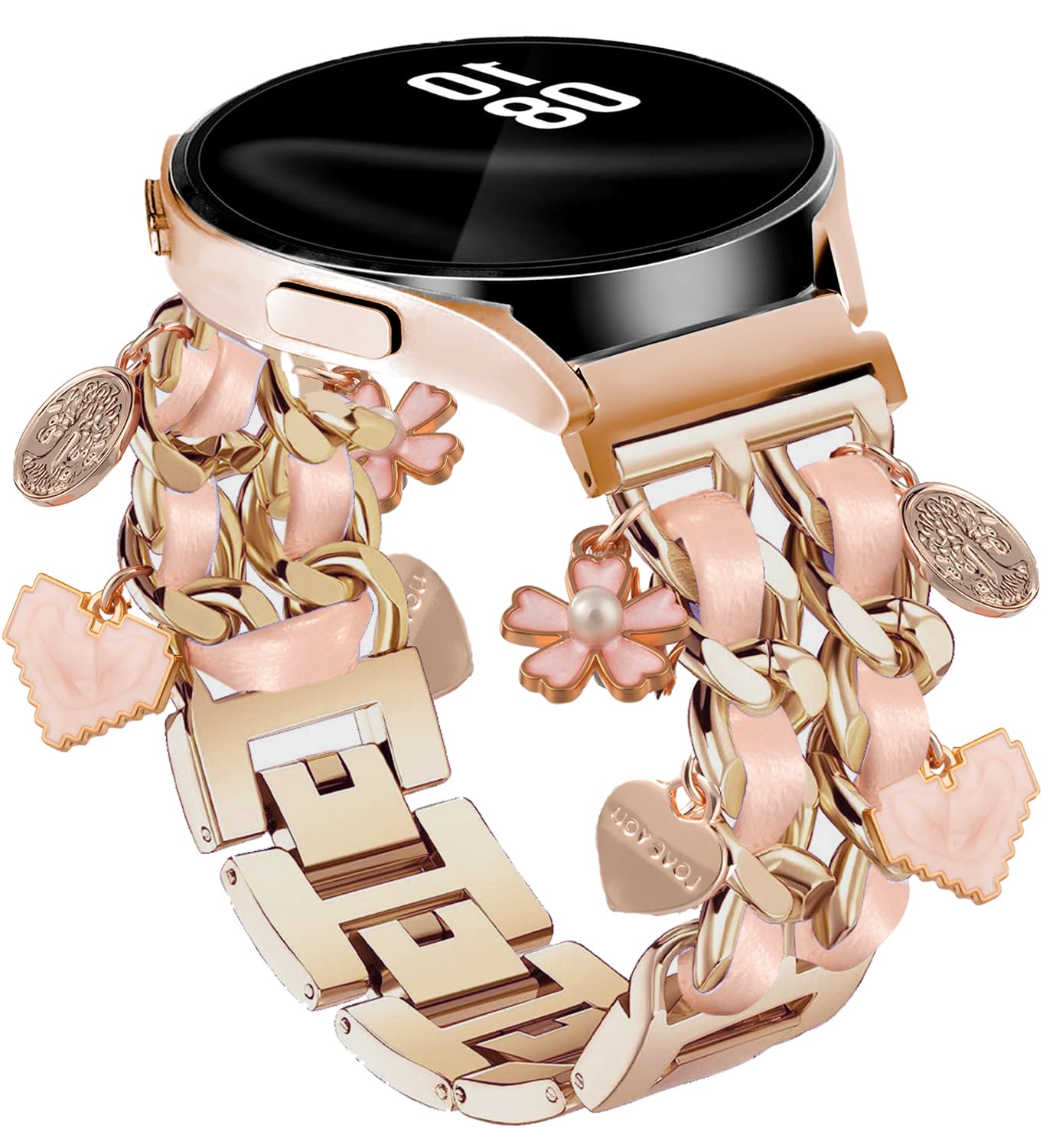 Bracelet Band with Cute Charm Compatible for Samsung Galaxy Watch 7 6 5 4 FE 40mm 44mm/5 Pro 45mm/6 Classic 43mm 47mm/4 Classic 