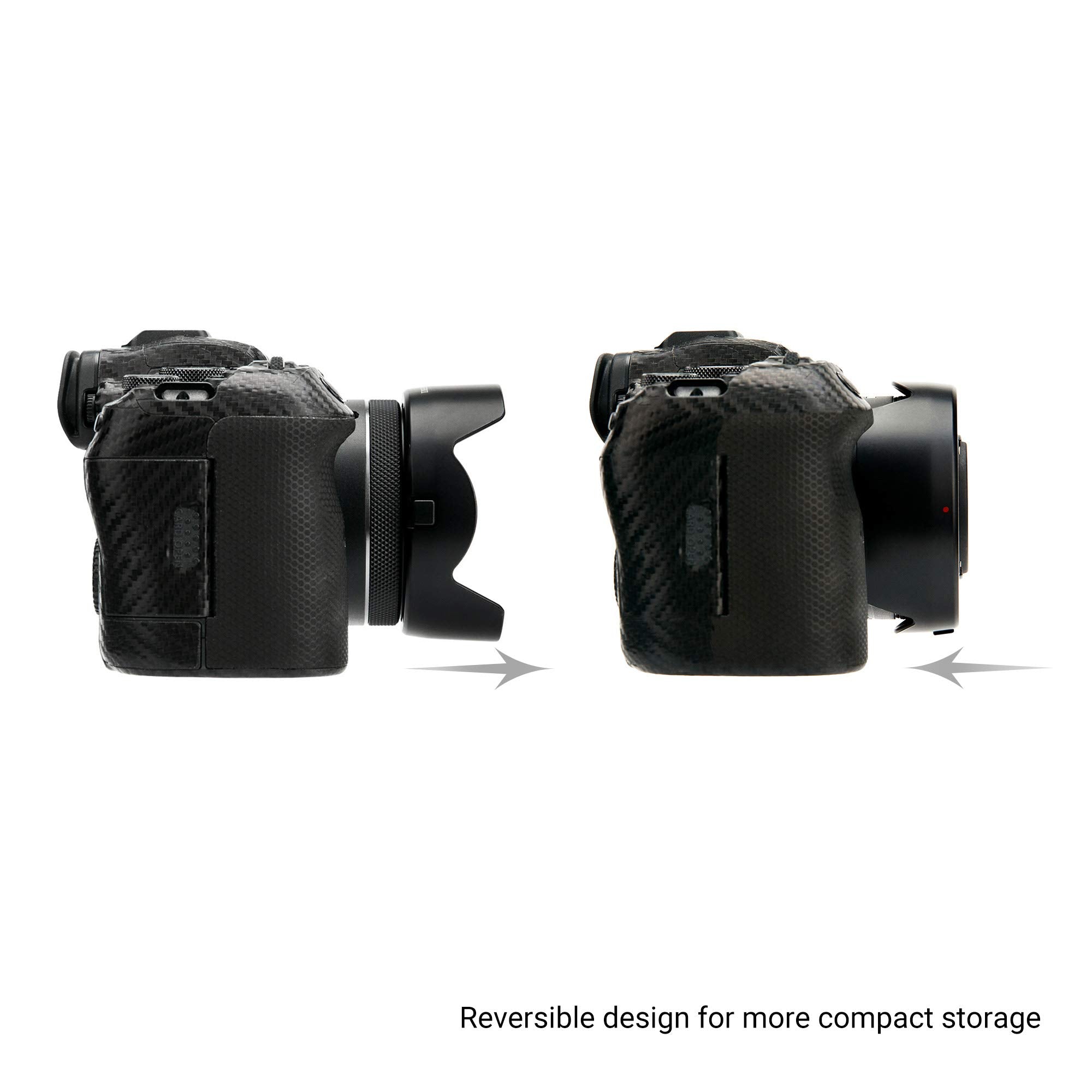 Rf 50Mm Lens Hood Shade For Canon Rf 50Mm F/1.8 Stm Lens Replaces Canon Es 65B Hood With Tulip Flower Design On Canon Eos R100 R