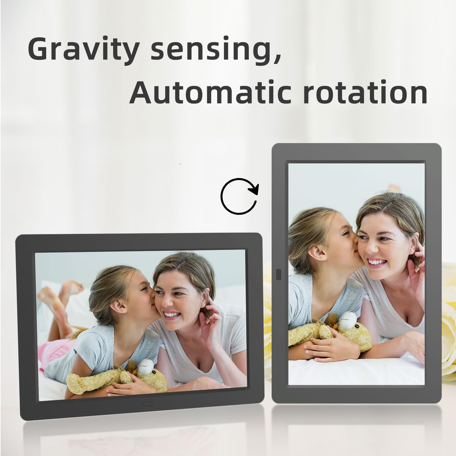 Pipivision 8 Inch Digital Picture Frame, Plug In Usb Or Sd Digital Photo Frame, Hd Display With Remote Control, Video And Music