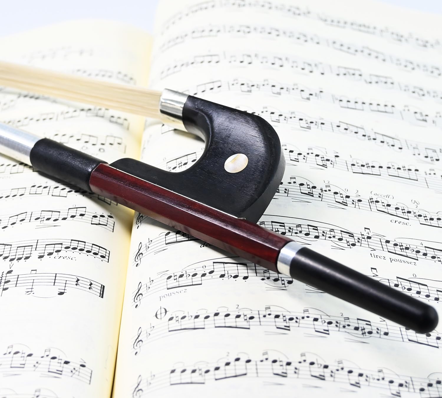 Upright Double Bass Bow 3/4 Size German Model Natural Horsehair Vingobow 300Bg 74 Cm Brazilwood Stick Ebony Frog Warm Tone Natur