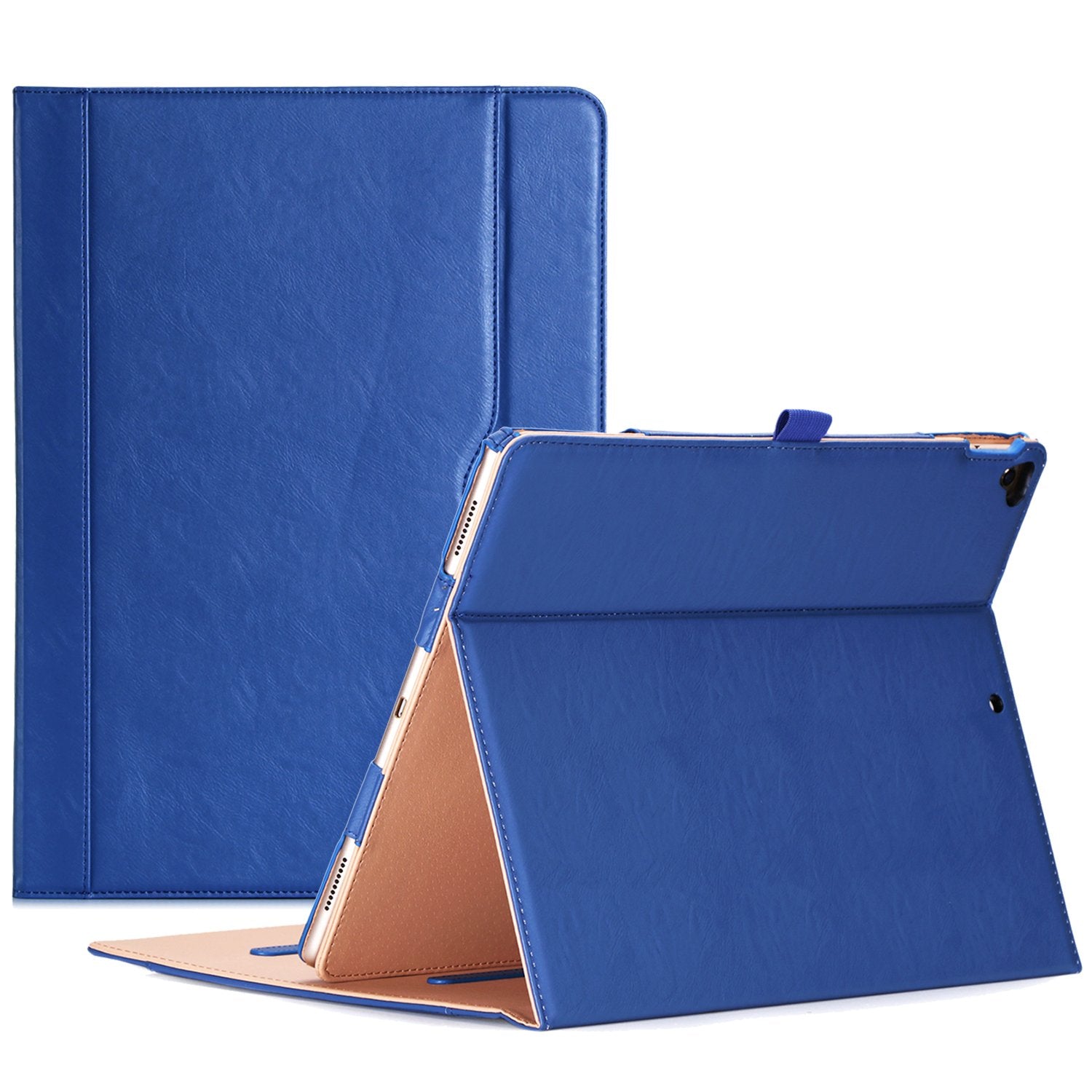 Procase For Ipad Pro 12.9 2017/2015 Case (1St & 2Nd Generation), Stand Folio Case Cover For Ipad Pro 12.9 Inch (Old Model 2017/2015), With Multiple Viewing Angles, Pencil Holder  Navy Blue