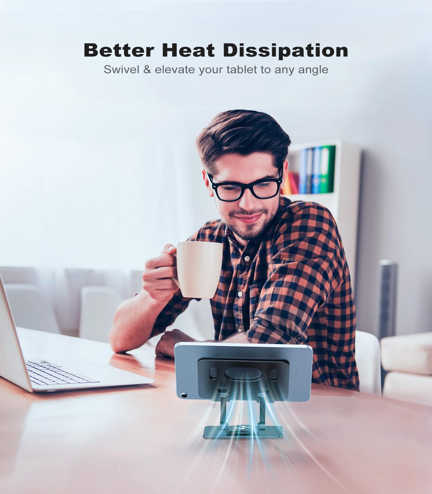 Joiot Tablet Stand, Swivel Tablet Stand With 360 Rotating Base, Adjustable Tablet Holder For Drawing, Compatible With Ipad Pro/A