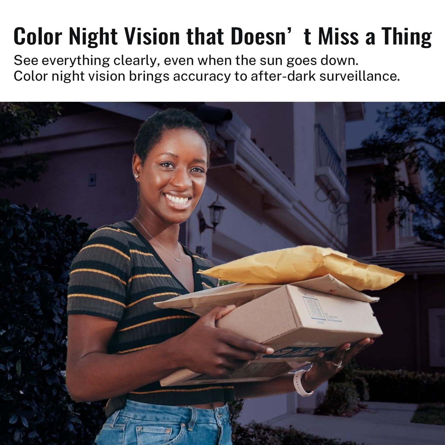 Boomchill Security Video Doorbell Camera (Battery Powered), 2 Cameras (People And Package), Color Night Vision, Ai Human Detecti