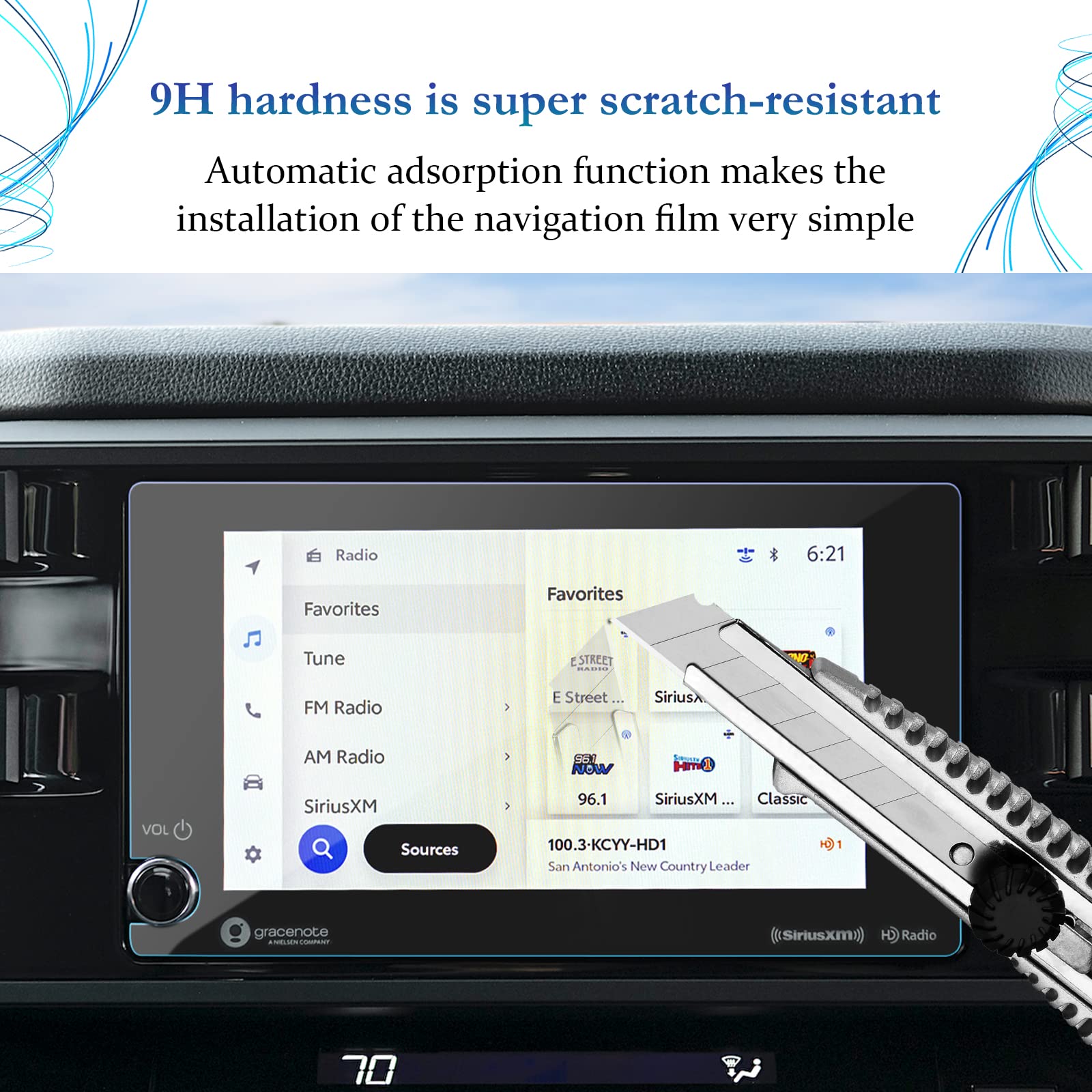 Sktu Screen Protector For 2022 2025 Toyota Tundra (Sr/Sr5) 2023 2025 Toyota Sequoia 8In Screen Tempered Glass Hd Clear Toyota Tundra 2024 Accessories