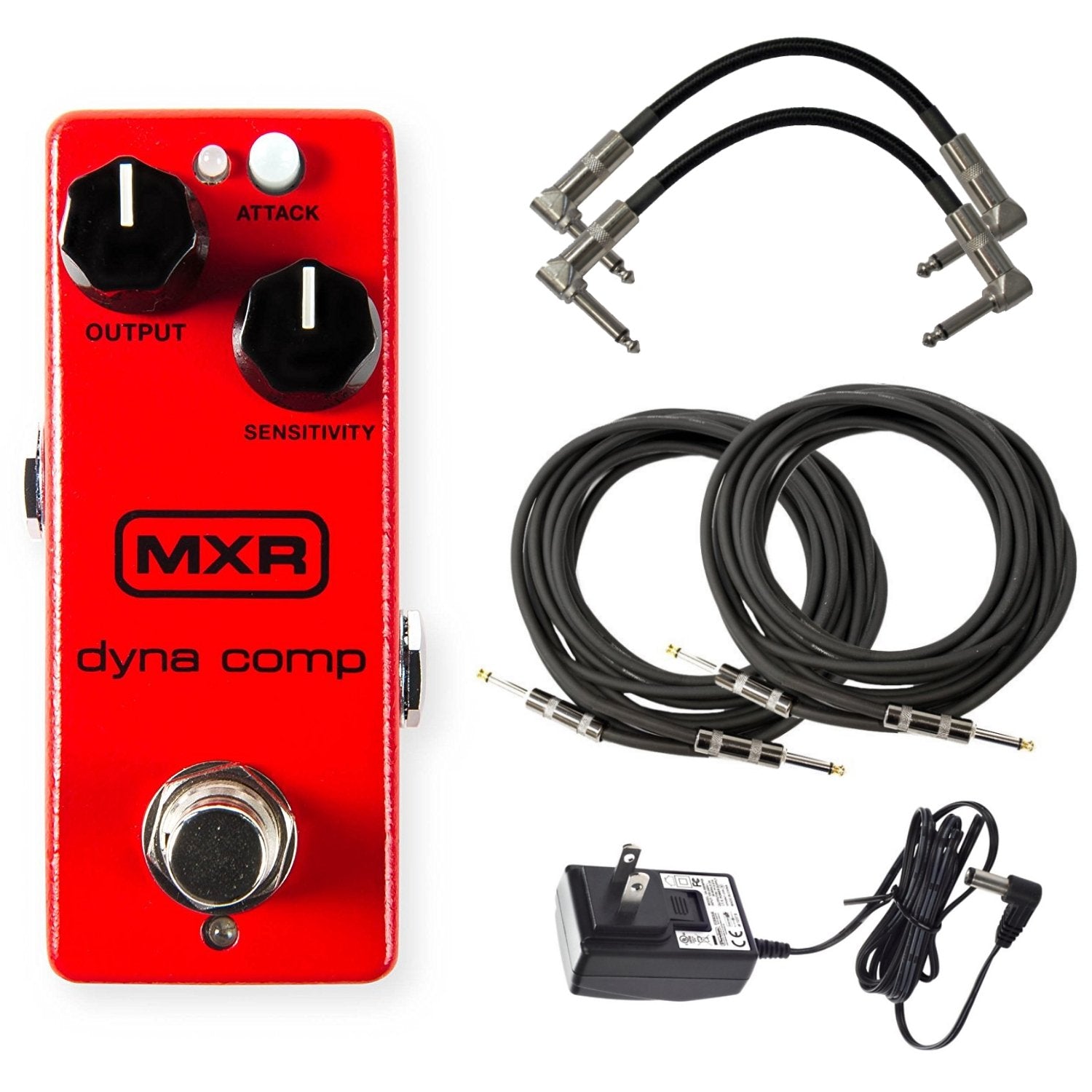 Mxr M291 Dyna Comp Mini Compressor Pedal Bundle With 4 Free Cables