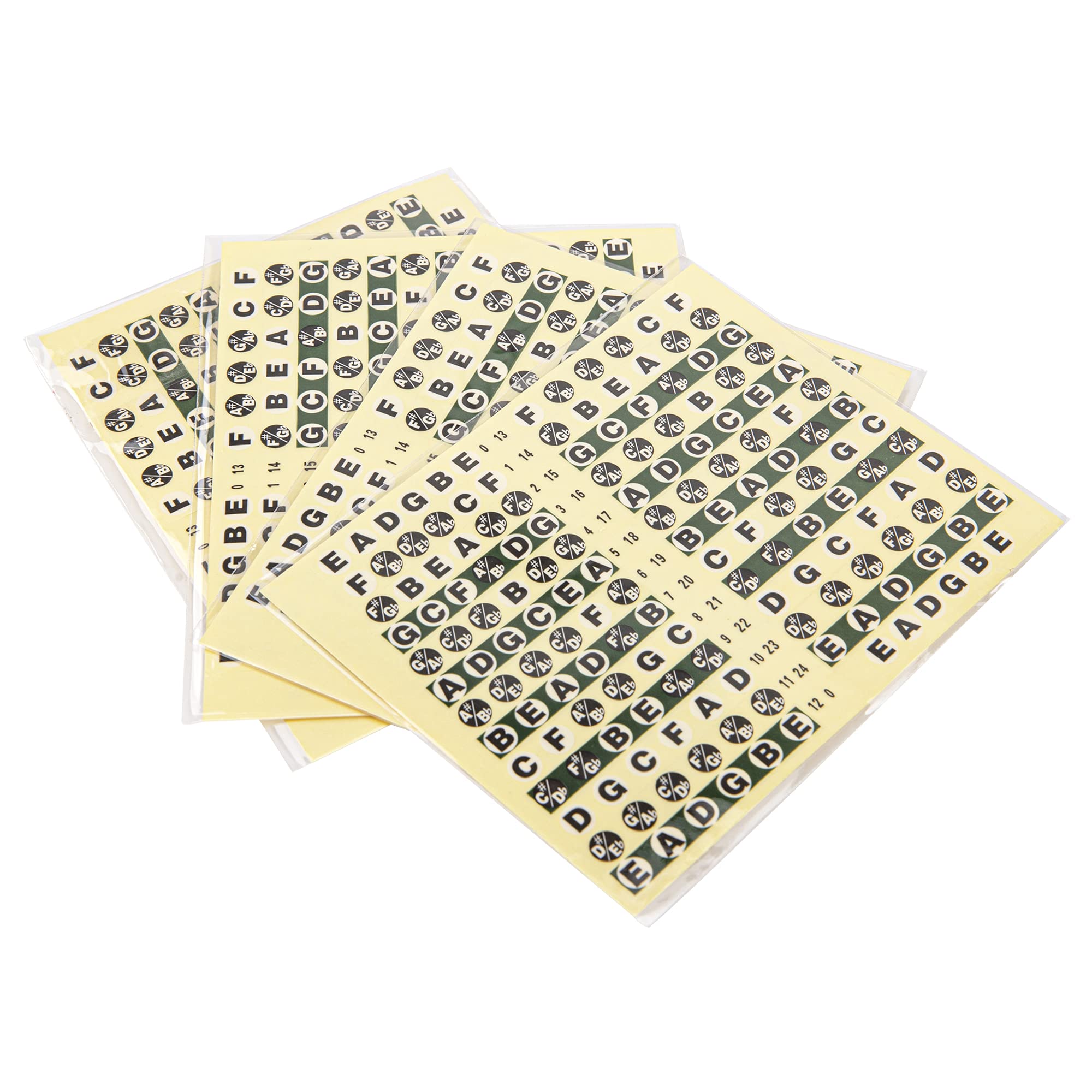 4Pcs Yootones Guitar Fretboard Stickers Acoustic Bass Guitar Fretboard Note Map Stickers For Beginner Practice Learner
