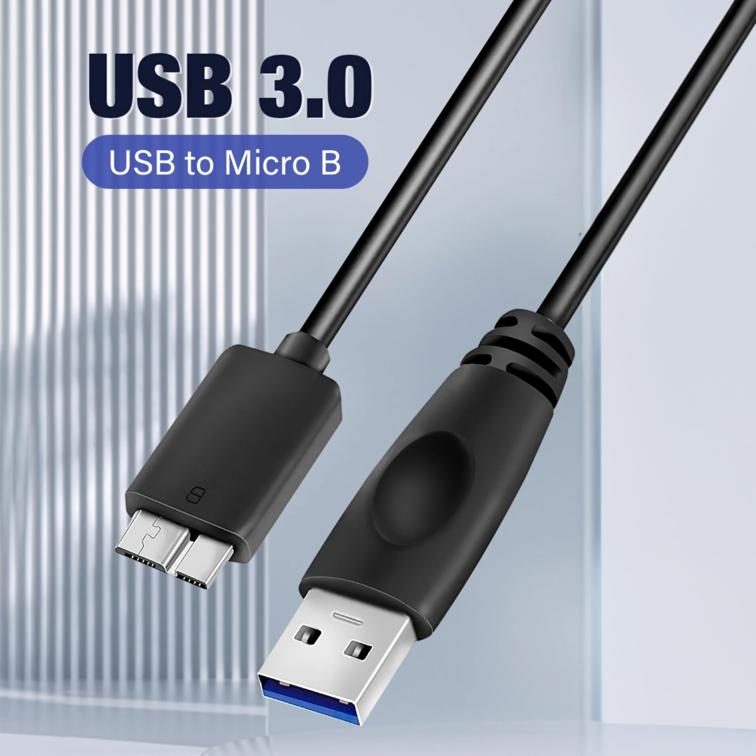 Saitech It Usb 3.0 Cable A To Micro B High Speed Upto 5 Gbps Data Transfer Cable For Portable External Hard Drive   (20Cm), Blac