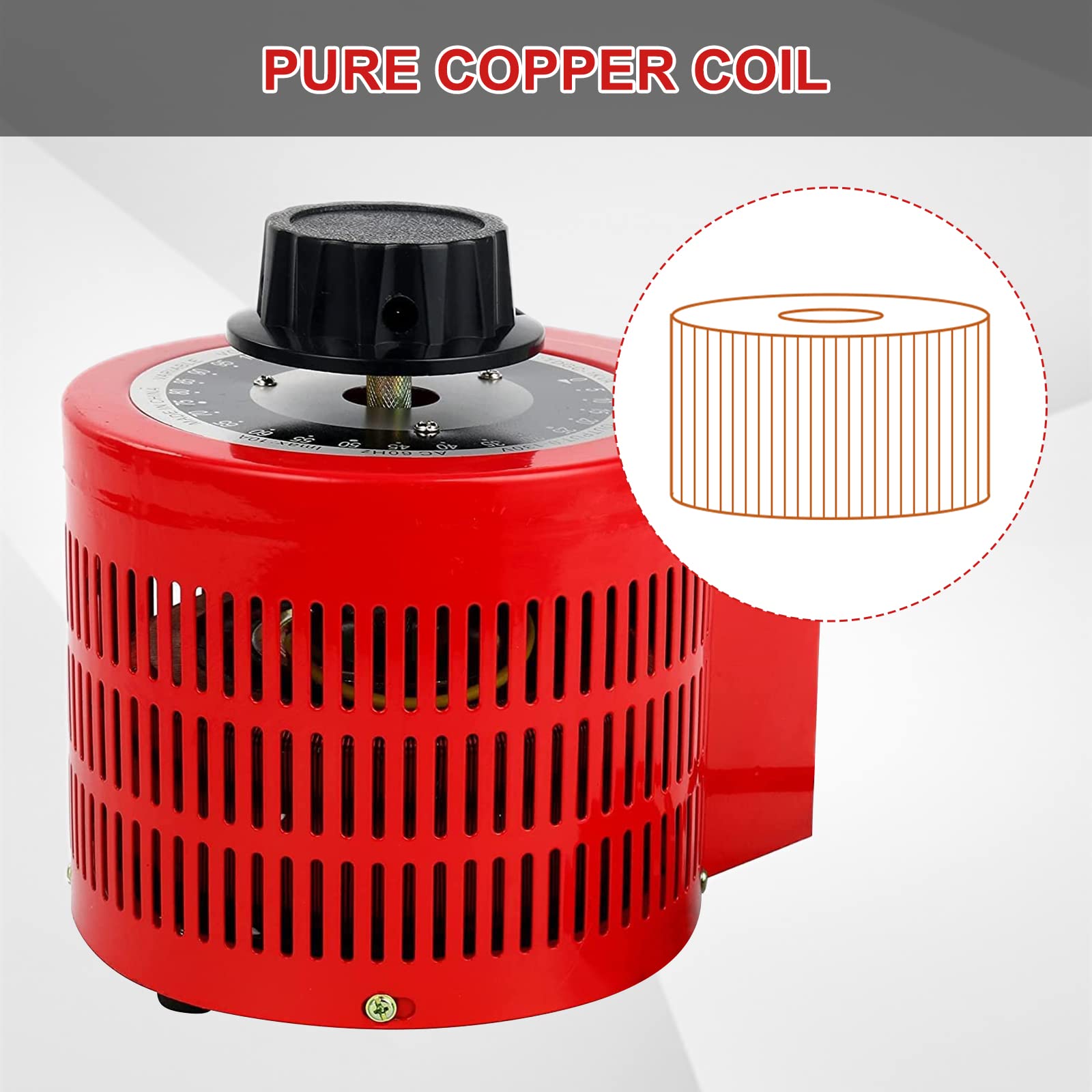 Yaeccc Auto Voltage Transformer Ac Variable Voltage Converter Transformer 110Vac Input, 0 130Vac (500W)