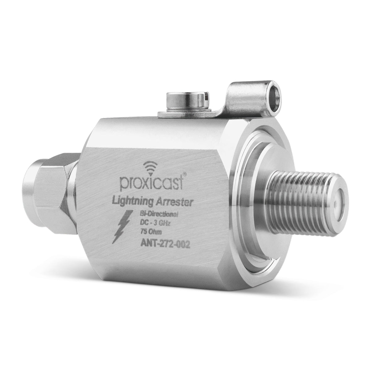 Proxicast Coaxial Lightning Arrester/Suppressor With Male/Female 75 Ohm F Connectors   Pro Grade Coax Cable Surge Protector For Television (Tv) / Satellite Dish Antennas & Cable Internet (Ant 272 002)