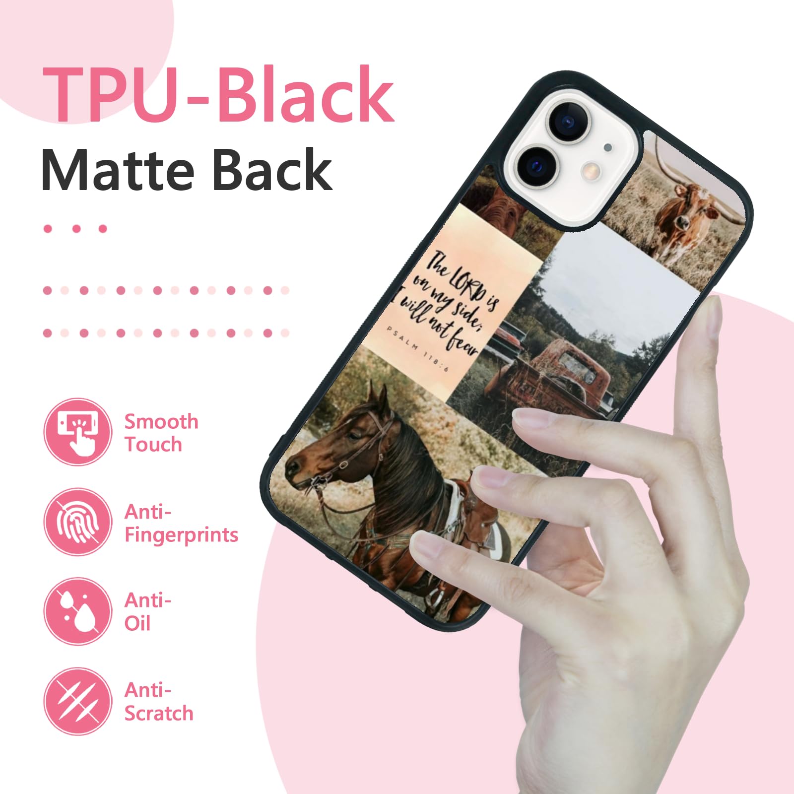 Traday Western Phone Case Compatible With Iphone 12/12 Pro Horse Phone Case
