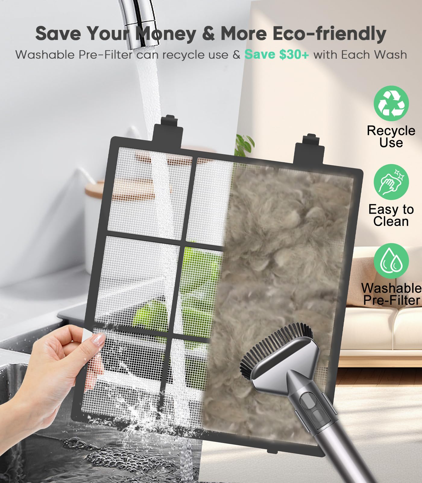 Air Purifiers,Freshdew Air Purifiers For Home Up To 2300Ft With Double Sided Air Inlet, Air Quality And Sensors,H14 True Hepa Ai