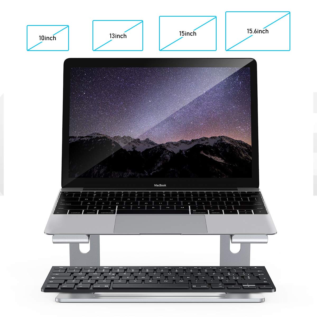 Laptop Stand For Desk, Detachable Laptop Riser Notebook Holder Stand Ergonomic Aluminum Laptop Mount Computer Stand, Compatible With Macbook Air Pro, Dell Xps, Lenovo More 10 18' Laptops