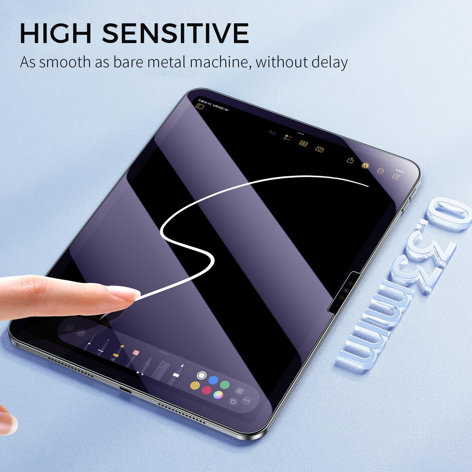 Junfire [2Packs] Anti Blue Light Screen Protector For Ipad Pro11 M4 2024, Ipad Pro 11 Inch Tempered Glass Screen Protector, 9H H