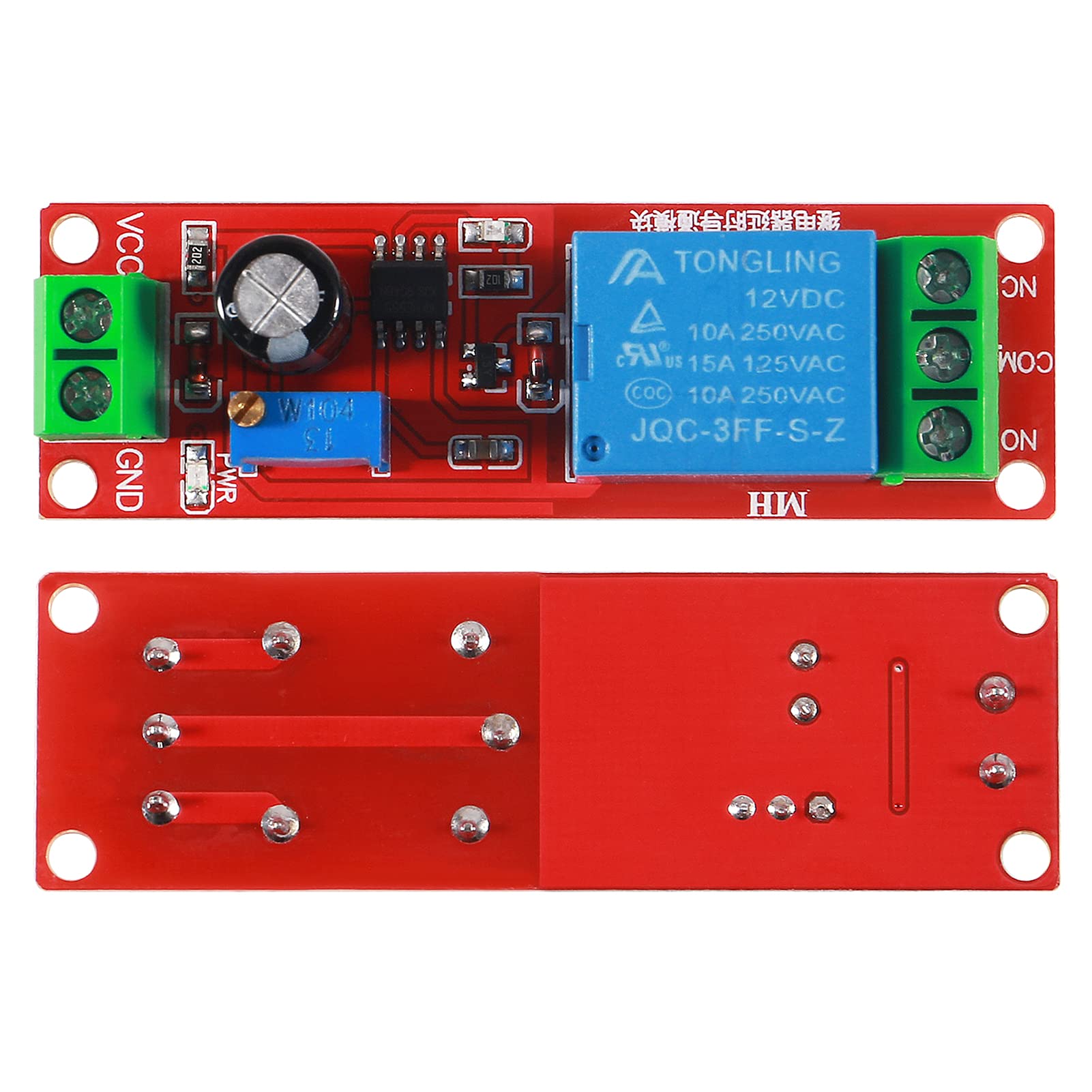 Dorhea 6Pcs Ne555 Dc 12V Delay Timer Relay Switch Module Adjustable 0 10 Seconds Constant Current Regulator Timer Delay Converte