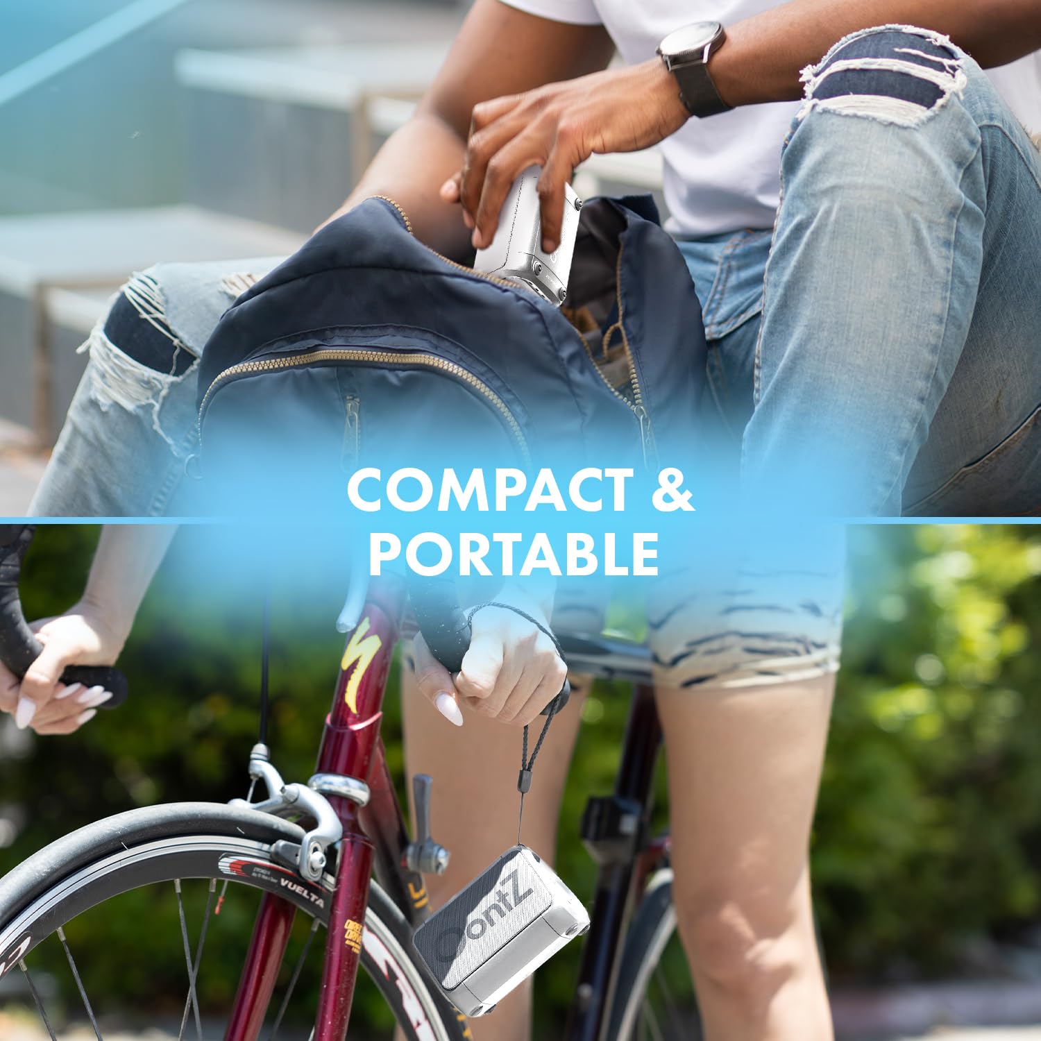 Cambridge Soundworks Oontz Solo Bluetooth Speaker, 5 Watts Bluetooth 5.4 Mini Speaker, Up To 100 Unobstructed Feet Wireless Rang