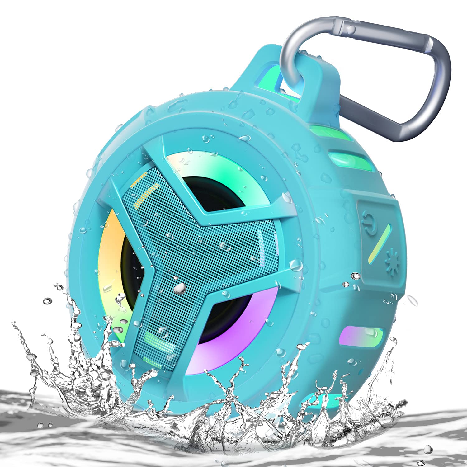Eboda Waterproof Bluetooth Shower Speaker, Ipx7 Floating Portable Wireless Small Speakers, 24H Playtime With Rgb Light For Kayak