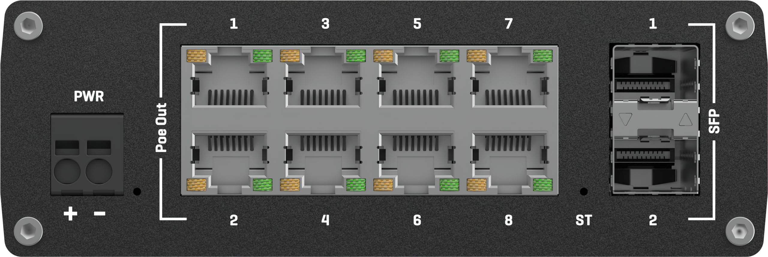 Teltokina Tsw202000000 Model Tsw202 Managed Poe+ Switch; 8X Port Poe+; 2 X Sfp Ports For Fiber Optic Communication; Up To 20 Gbp