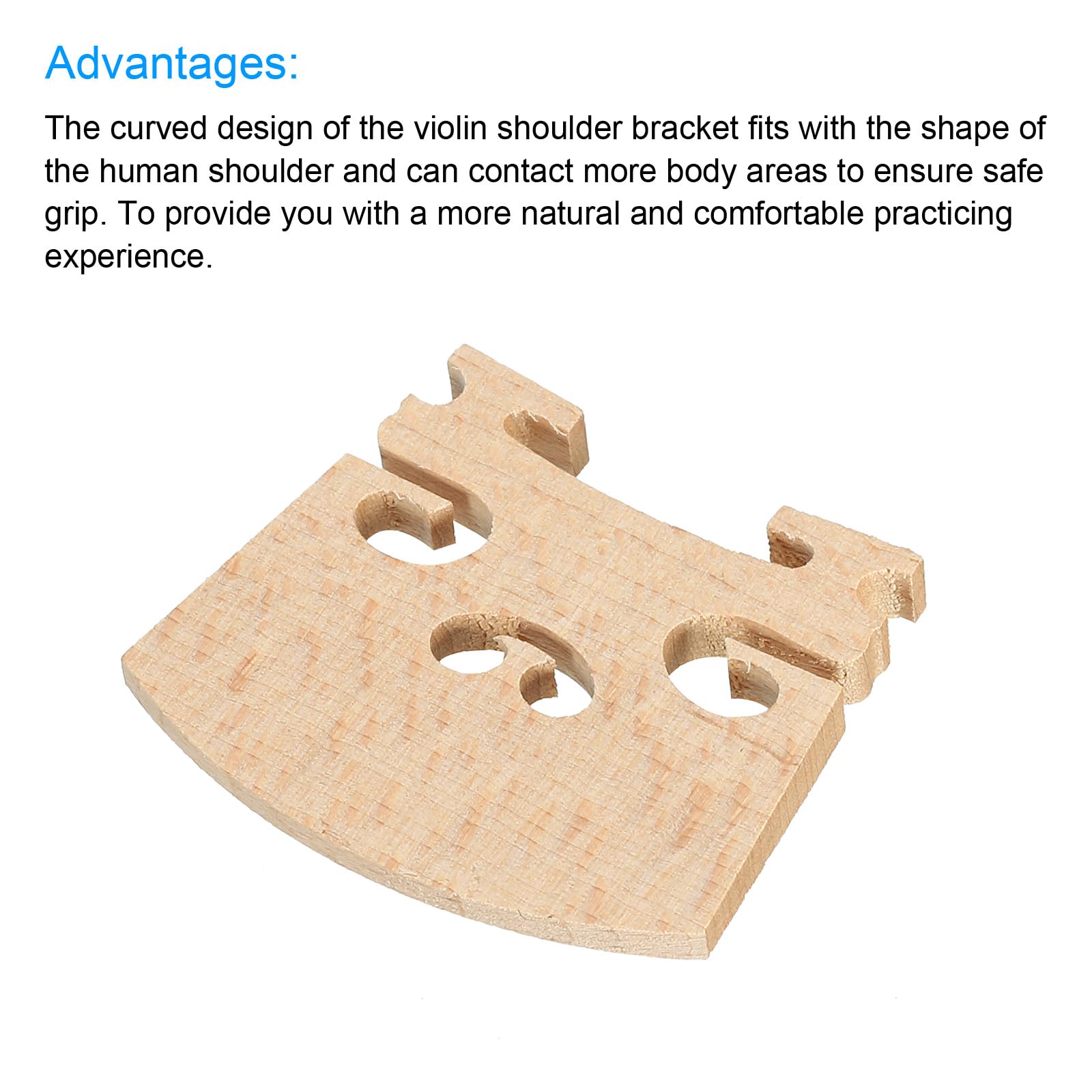 Meccanixity 1/8 Violin Bridge Maple Wood Violin Parts For 1/8 Violin, Pack Of 4