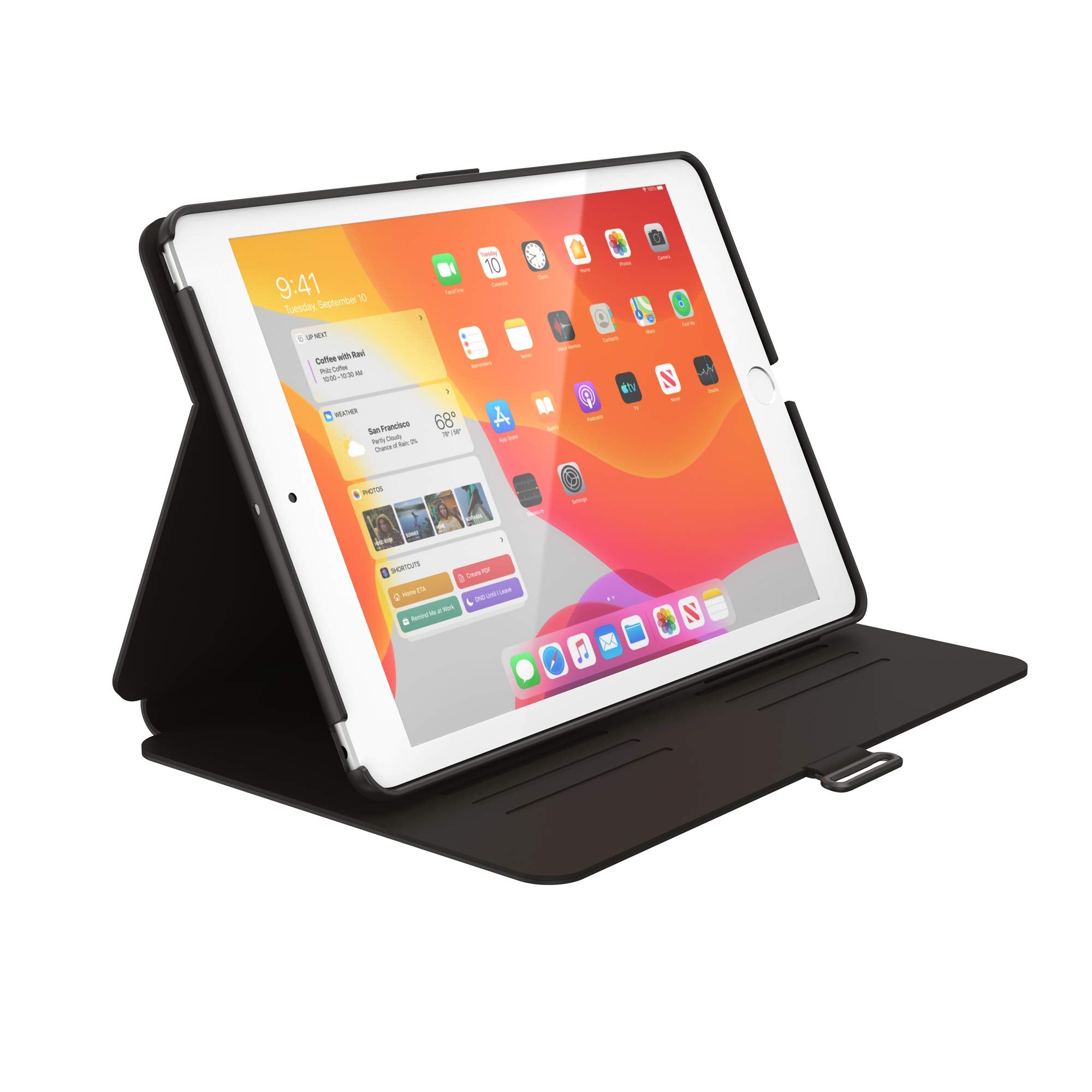 Speck 133535-1050 Products Balancefolio Ipad 10.2 Inch Case And Stand (2019), Black/Black