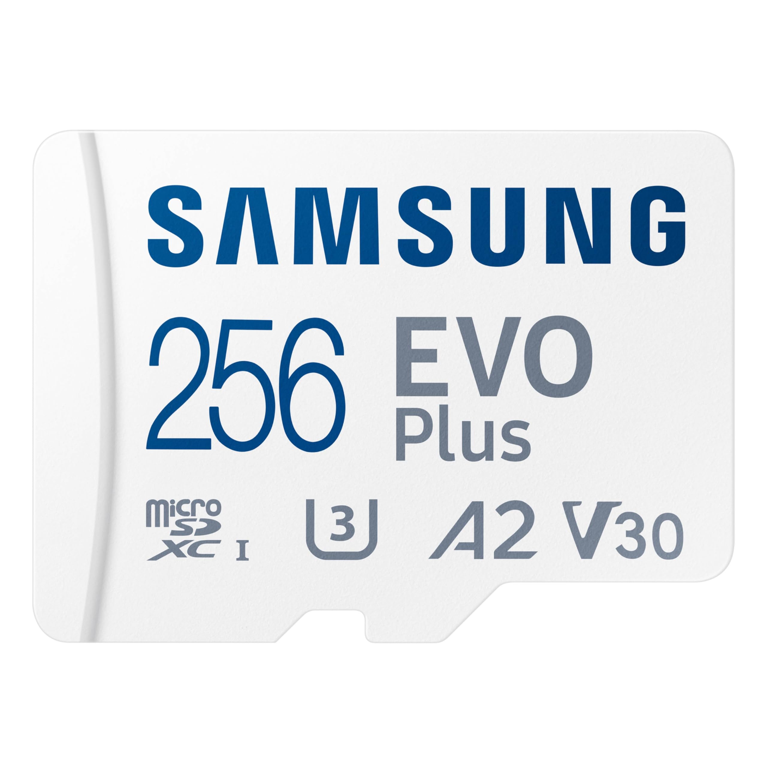 Samsung Evo Plus Microsd Memory Card + Adapter, 256Gb Microsdxc, Speeds Up To 160 Mb/S, Uhs I, C10, U3, V10, A3, Upgrade Storage