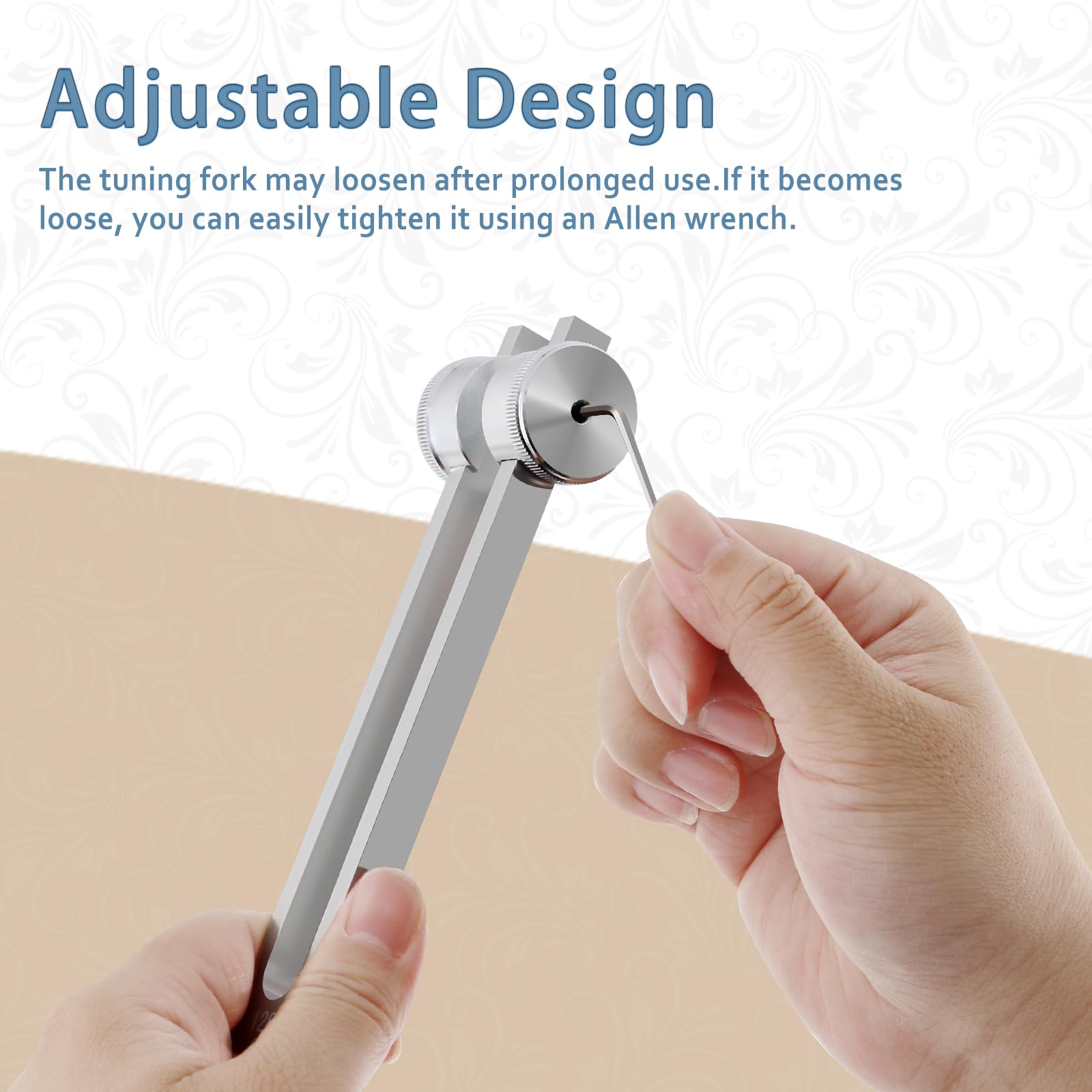 Eastrock 128 Hz Tuning Fork With Silicone Hammer And Cleaning Cloth Instrument Teaching Medical Equipment Meditation Relaxation