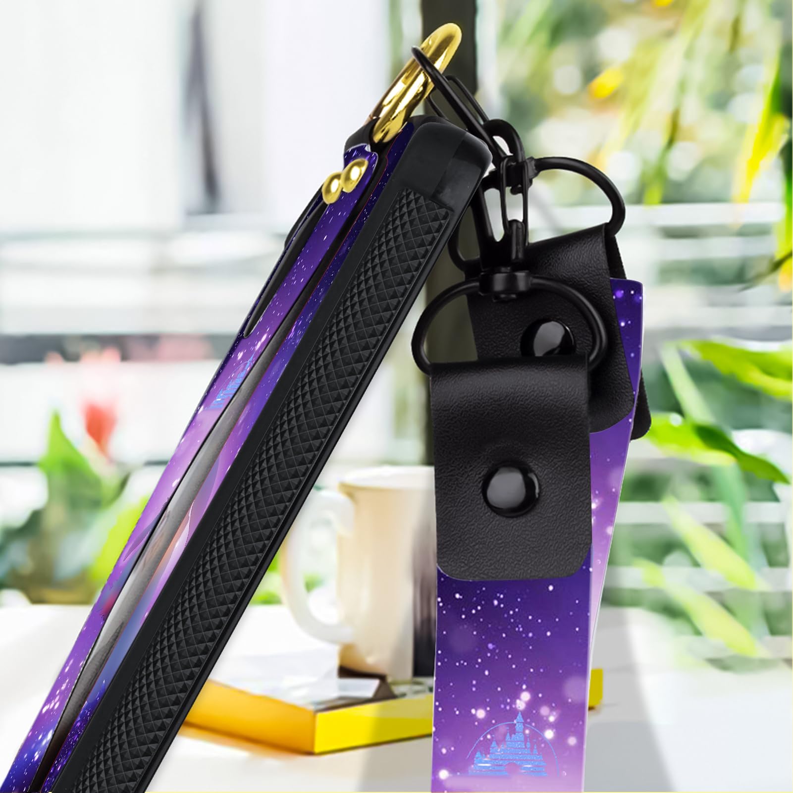 Cuwana Cartoon Case For Samsung Galaxy S22 Cute Purple Donkey Cartoon Character Design With Lanyard Wrist Strap Band Holder Shoc