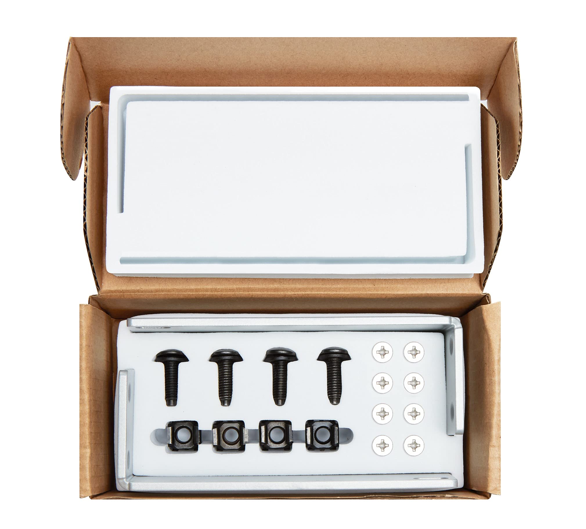 Geolynx Silver Rack Mount Adapter Bracket Ear Kit For Ubiquiti Us 8 150W Unifi Switch 8 Port | Edge Switch 8 Port With M6 Cage N