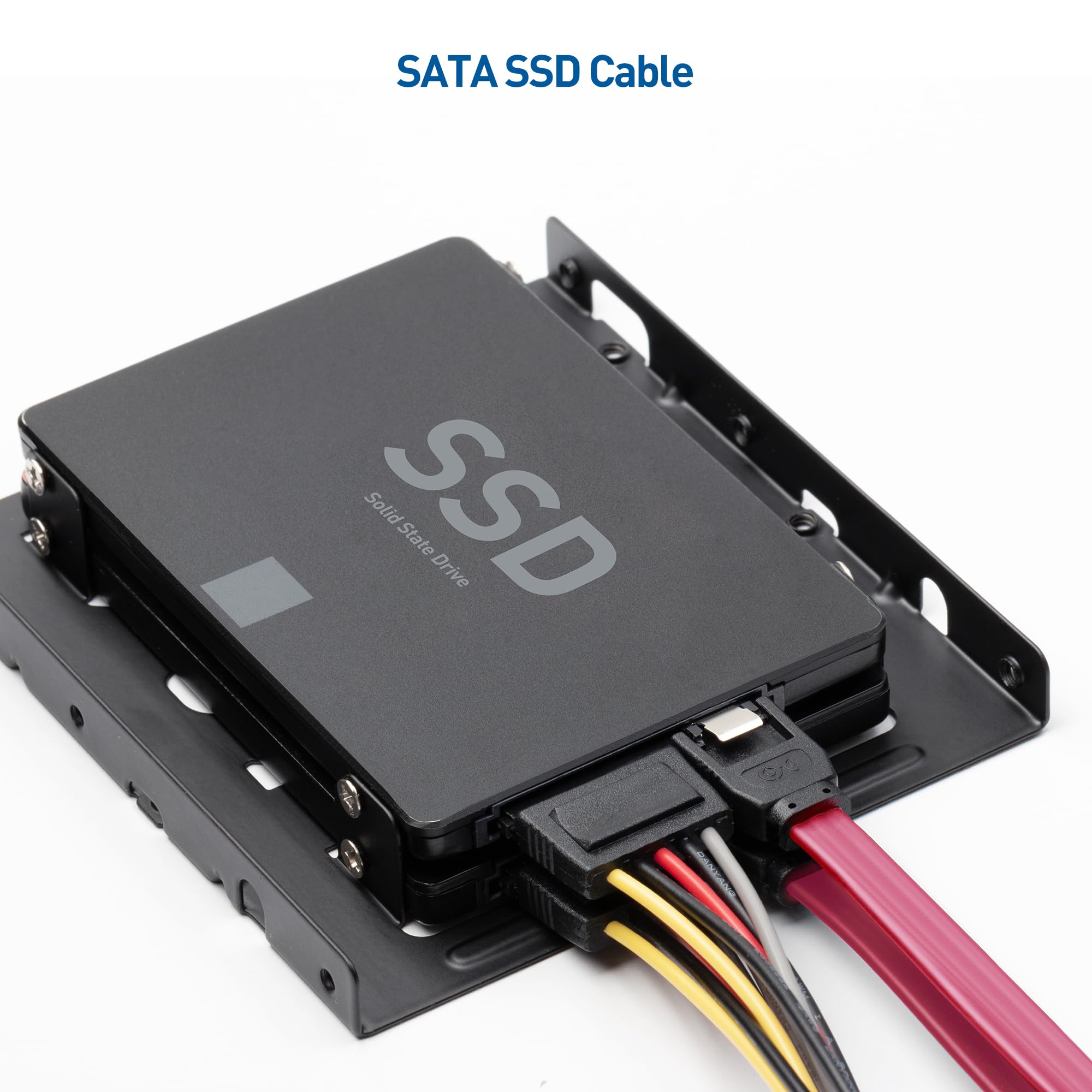 Cable Matters 3 Pack 90 Degree Right Angle Sata Cable 24 Inches (6.0 Gbps Sata Iii Cable, Sata Cable For Ssd, Sata Ssd Cable, Sa
