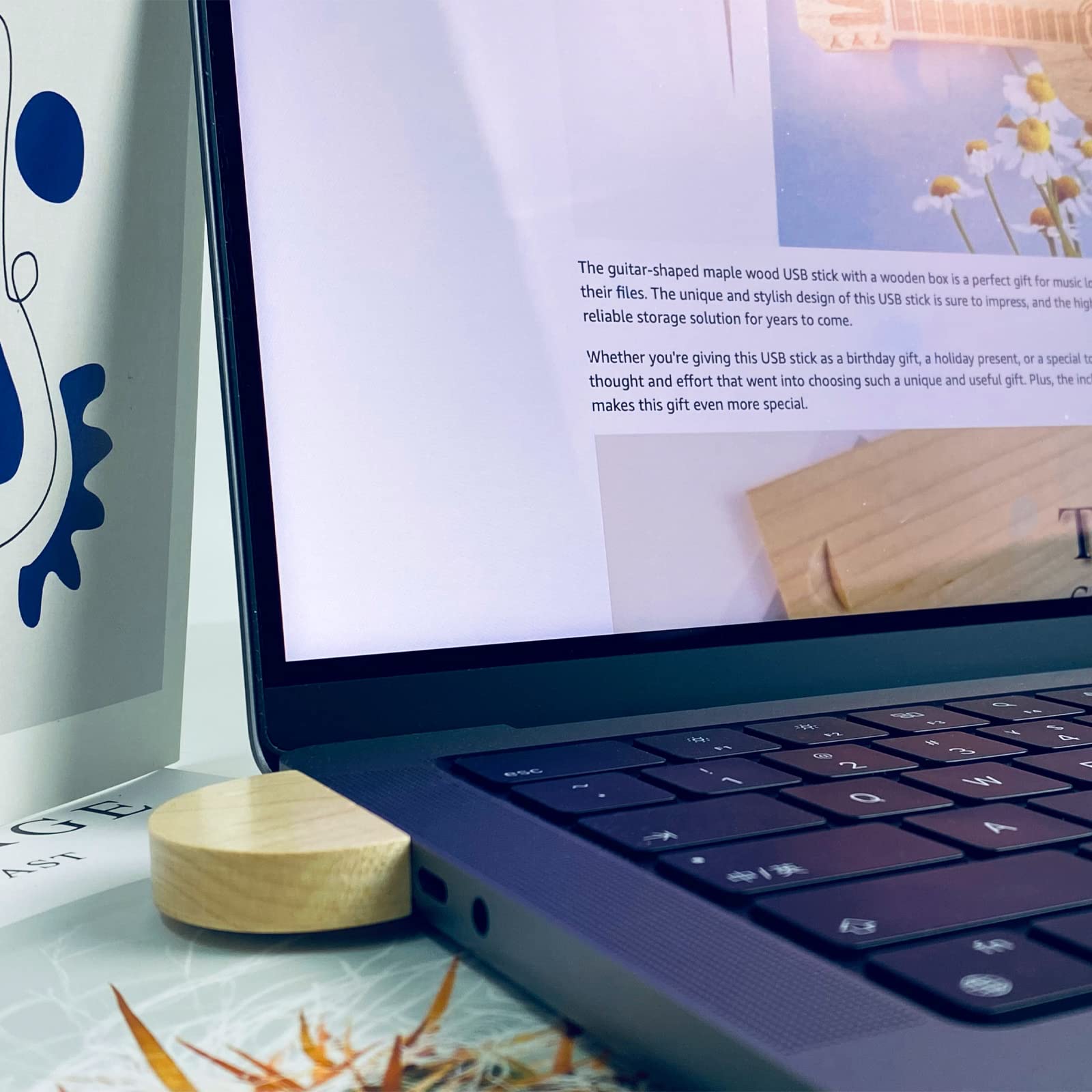 Round Shape Wood Usb Flash Drive With Gift Box Tatmohik 64Gb Usb 3.0 Wedding Usb Memory For Storing Photos Maple Wooden Thumb Dr