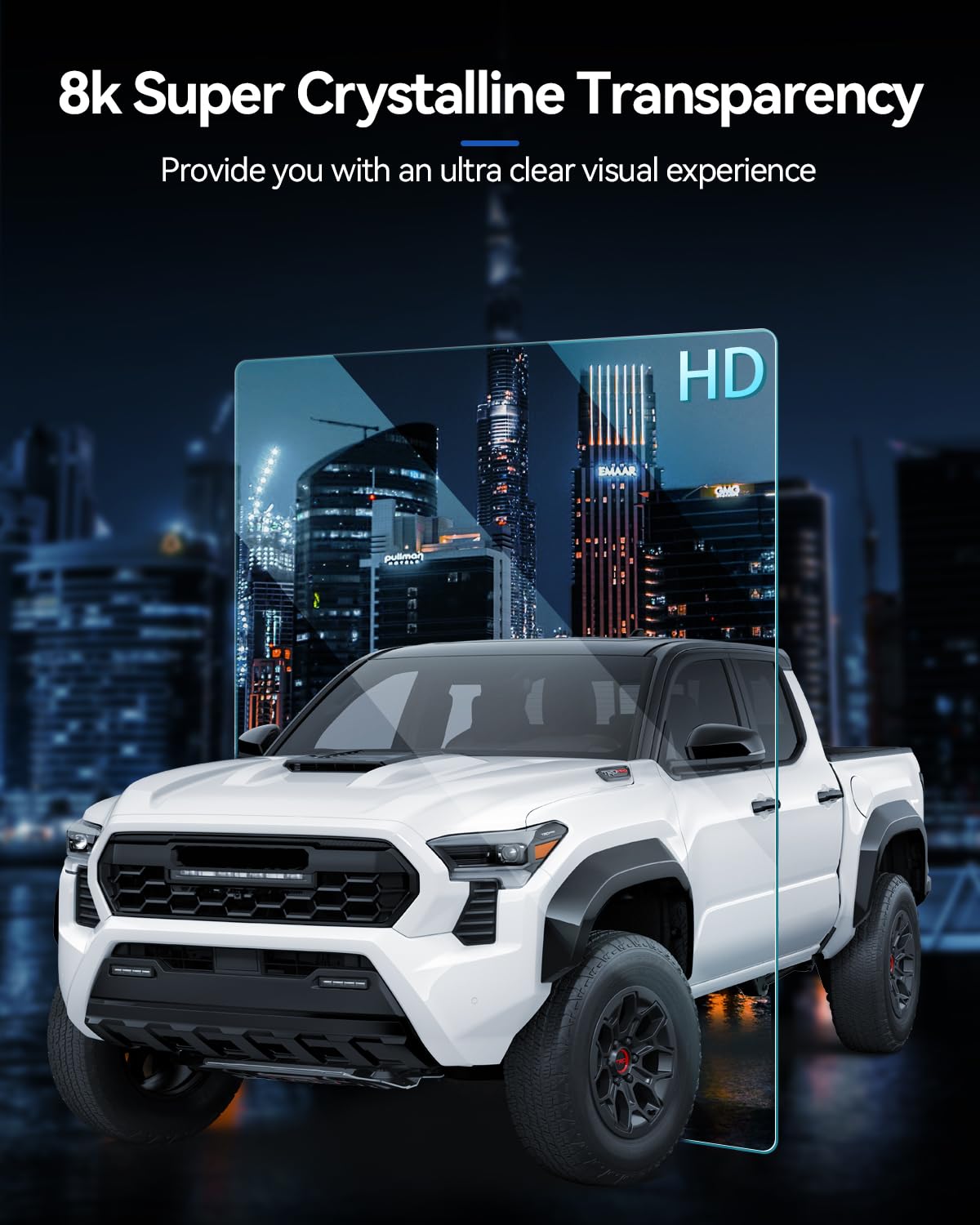 Lantu Tacoma Screen Protector For 2024 Toyota Tacoma Accessories Limited/Trailhunter/Trd Pro Touchscreen Protector Film Tempered