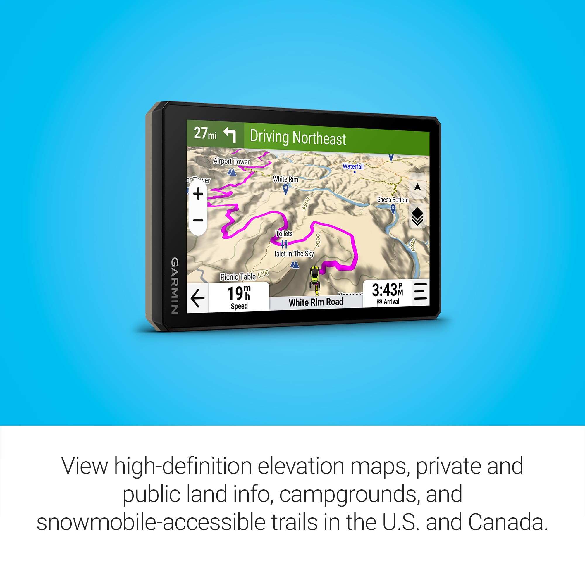 Garmin Tread 2, Powersport Navigator, 6 Glove-Friendly Display, Built For Extreme Weather, Preloaded Mapping, Snowmobile Trails