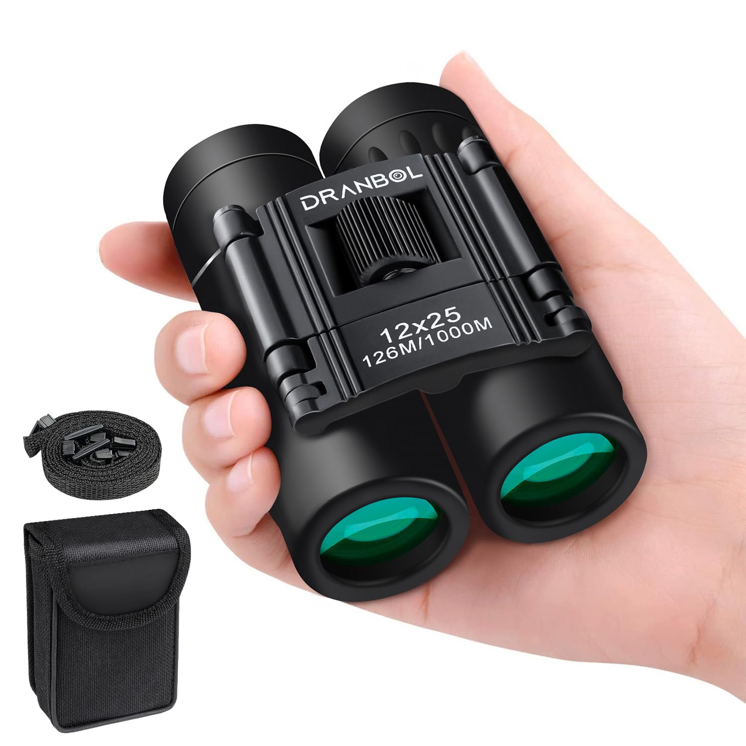 Dranbol 12X25 Mini Pocket Binoculars For Adults Kids, Small Compact Binoculars For Bird Watching, Opera Concert, Travel, Cruise