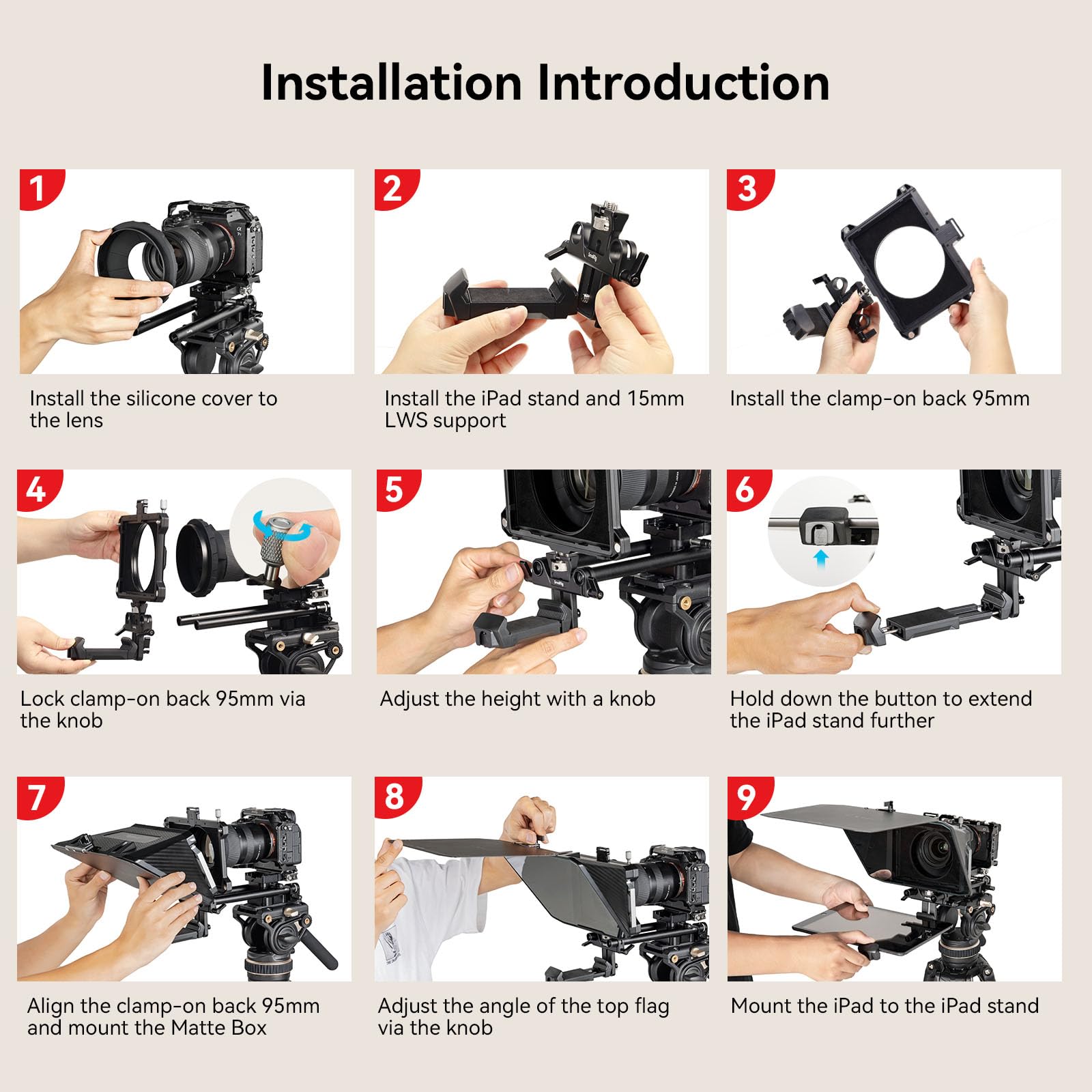 Smallrig Teleprompter For Ipad Tablet Up To 11 Inch, Not For Smartphone, Smallgogo App Supports Pdf Picture Word Txt, Must Work