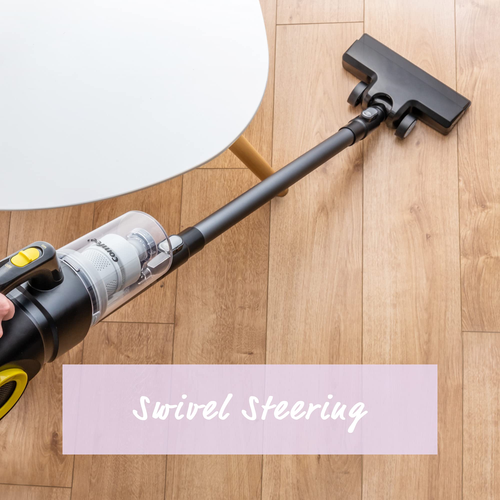 Comfee' 20S 3 In 1 Lightweight Stick Vacuum Cleaner, Powerful Suction Corded Handheld Vac For Pet Hair, Black