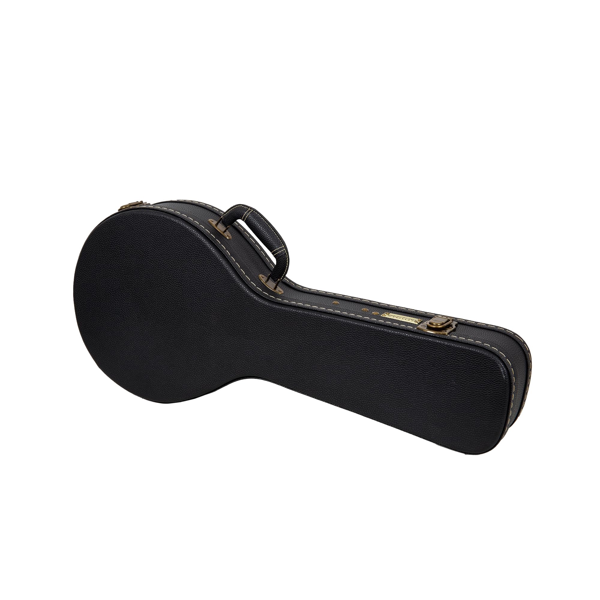 Crossrock A-Style Mandolin Hardshell Case, Vintage Hardware, Sponge Lining, Metal Feet, Storage Space-Black (Crw520Mabk)