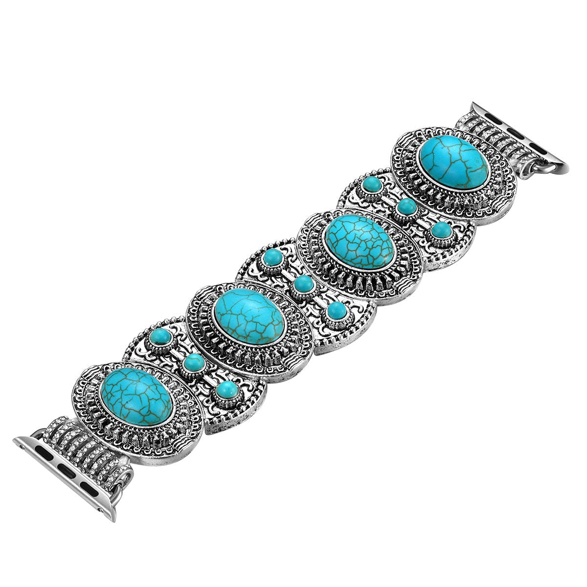 Fastgo Compatible With Apple Watch Band 42Mm 44Mm 45Mm, Bohemian Ethnic Antique Style Bracelet Strap For Iwatch Se & Series 9/8