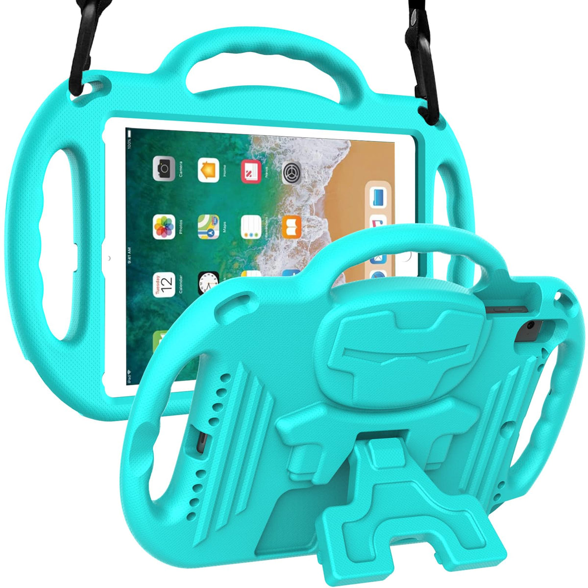 Ltrop Ipad 6Th Generation Case, 9.7 Ipad Case 2018, Ipad 9.7 Inch Case   Light Weight Shock Proof Handle Stand Shoulder Strap Ki