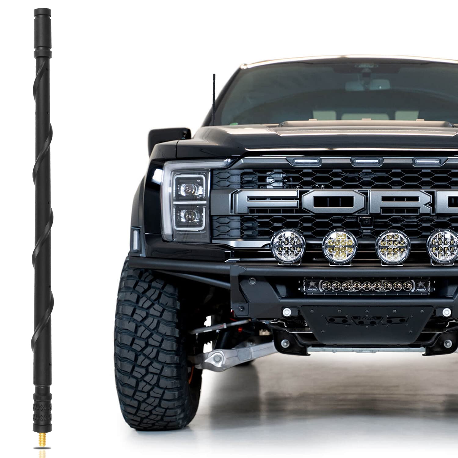 Ksaauto Accessories For Ford F150 2009 2024, Ford F250 F350 2017 2024, Ford Bronco 2021 2024, 13 Inch Flexible Rubber Ford Truck