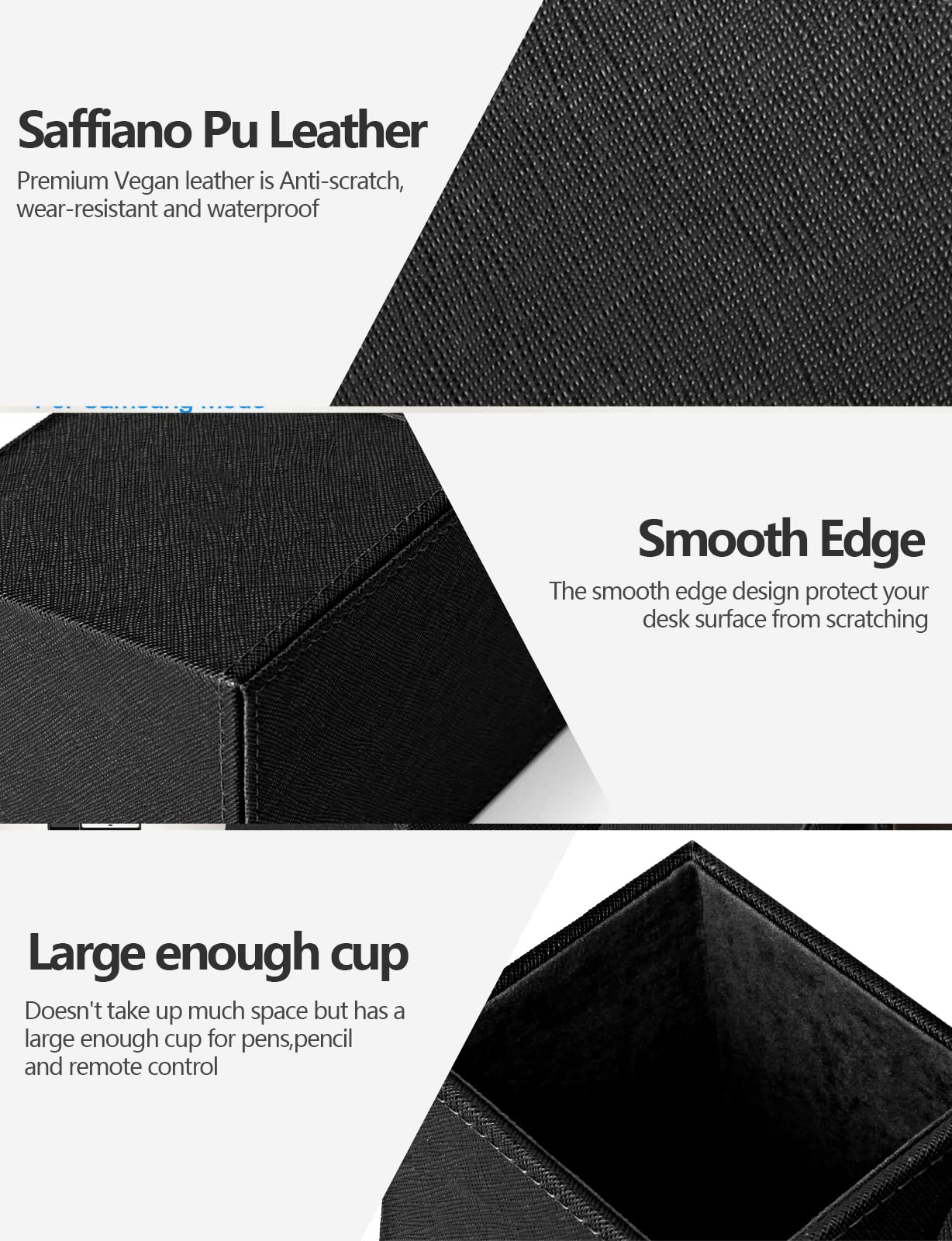 2-In-1 Pen Holder With Wireless Charger, Compatible With Iphone 16/15/14/13/12/11/8 Series, Pencil Holder Phone Stand For Desk H