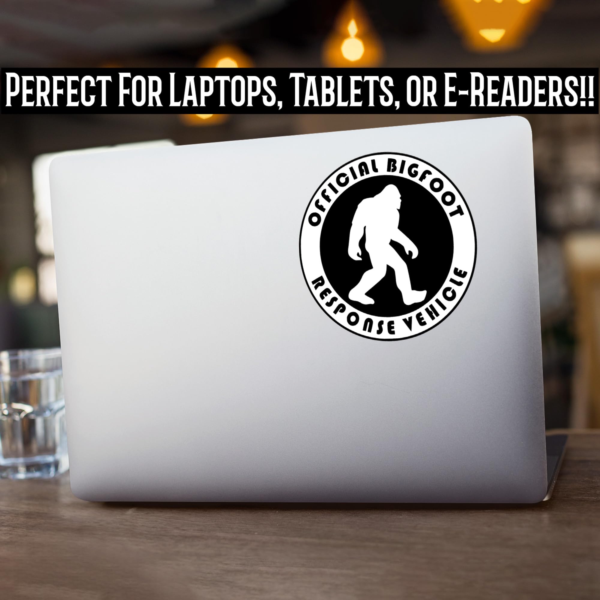 Bigfoot Response Vehicle Vinyl Decal Sticker | Cars Trucks Vans Walls Laptops Cups | White On Black Background | 5.5 Inches | Kc