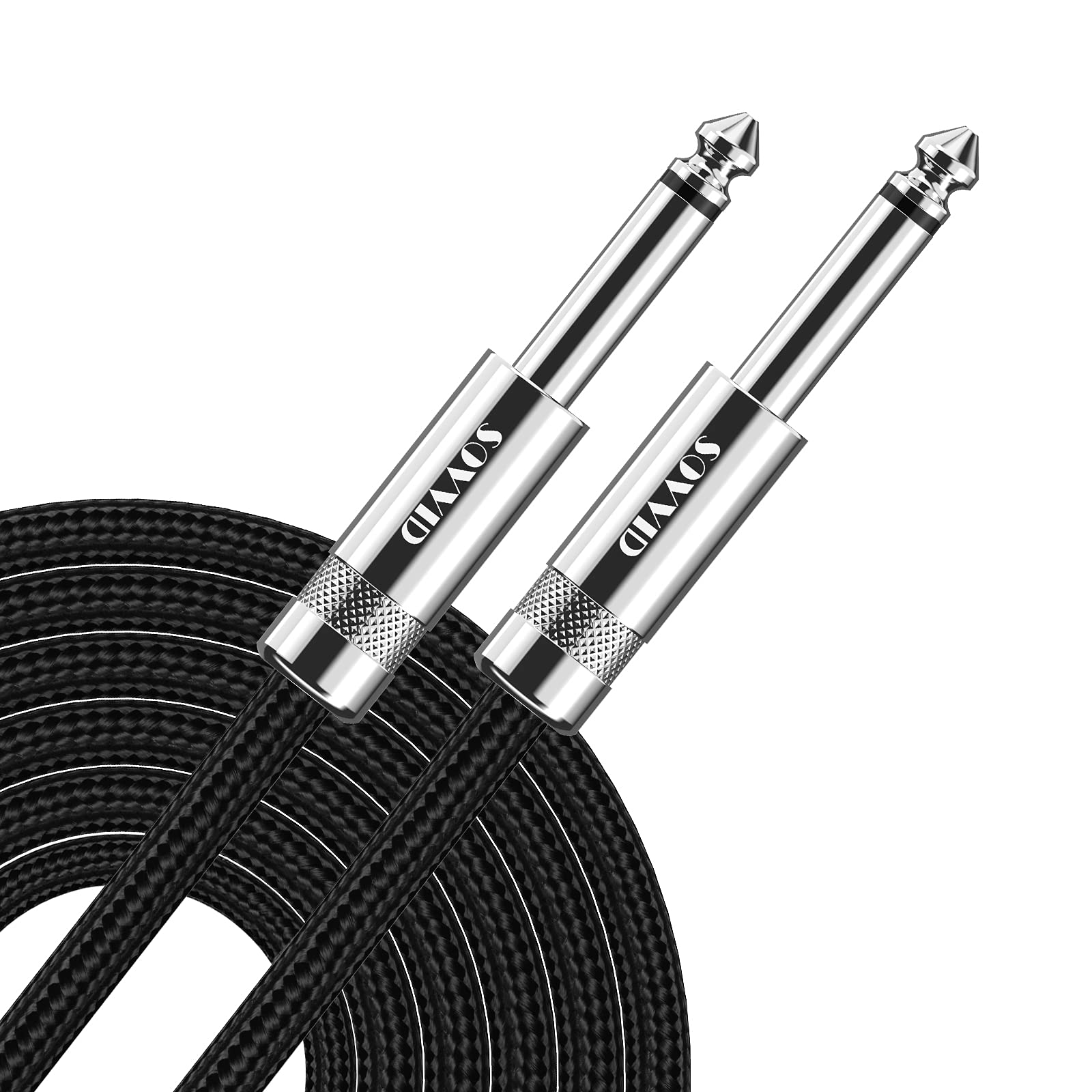 Sovvid Guitar Cable 10Ft Professional Instrument Cable Electric Guitar Amp Cord 1/4Inch Ts Cable For Guitar Bass Mandolin Keyboa