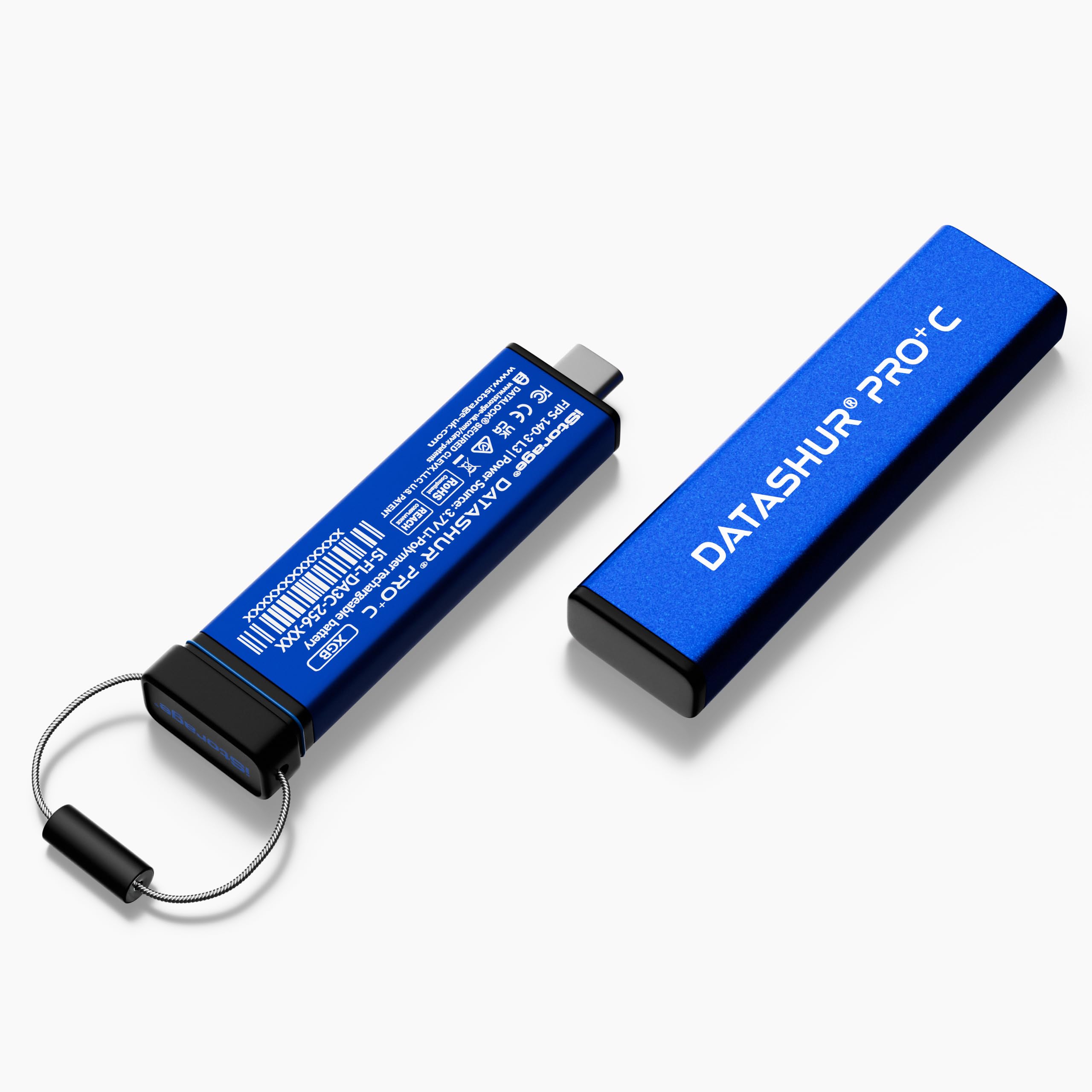 Istorage Datashur Pro+C 32Gb | Secure Usb Type C Memory Stick | Fips 140 3 Level 3 Pending | Pin Protected | Type C A Adapter In