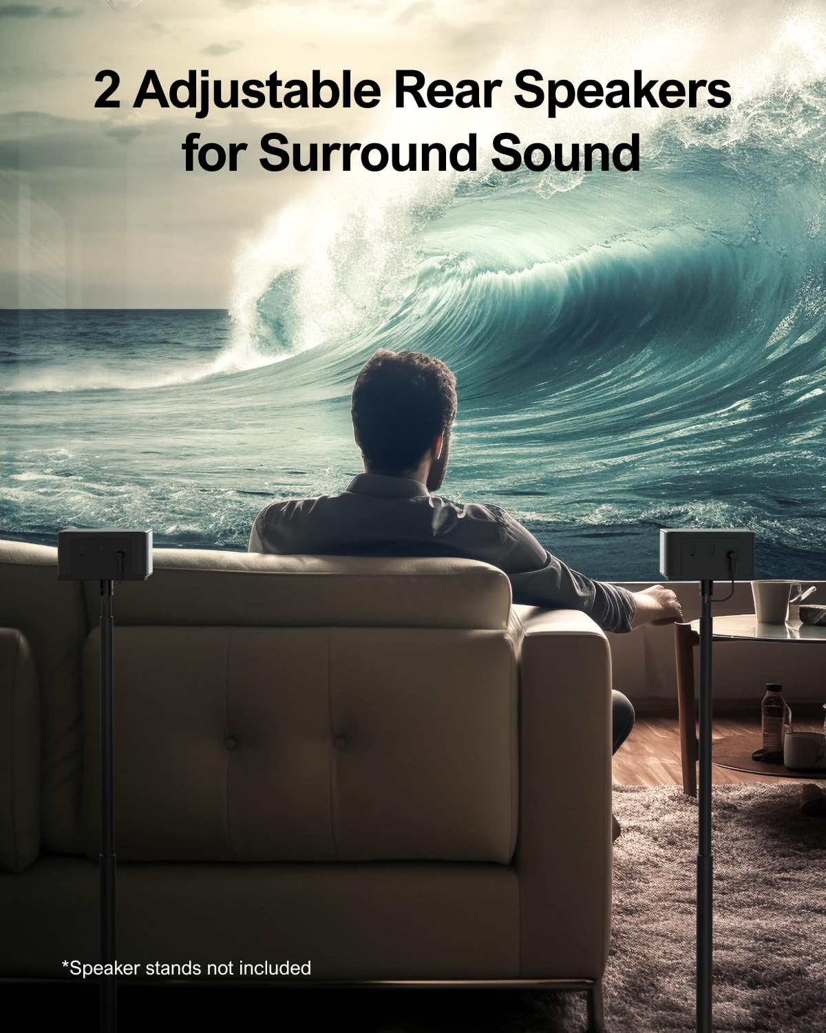 Ultimea 5.1 Virtual Surround Sound Bar, 320W Home Theater Surround System With Adjustable Speakers & Subwoofer, Tv Speaker Sound