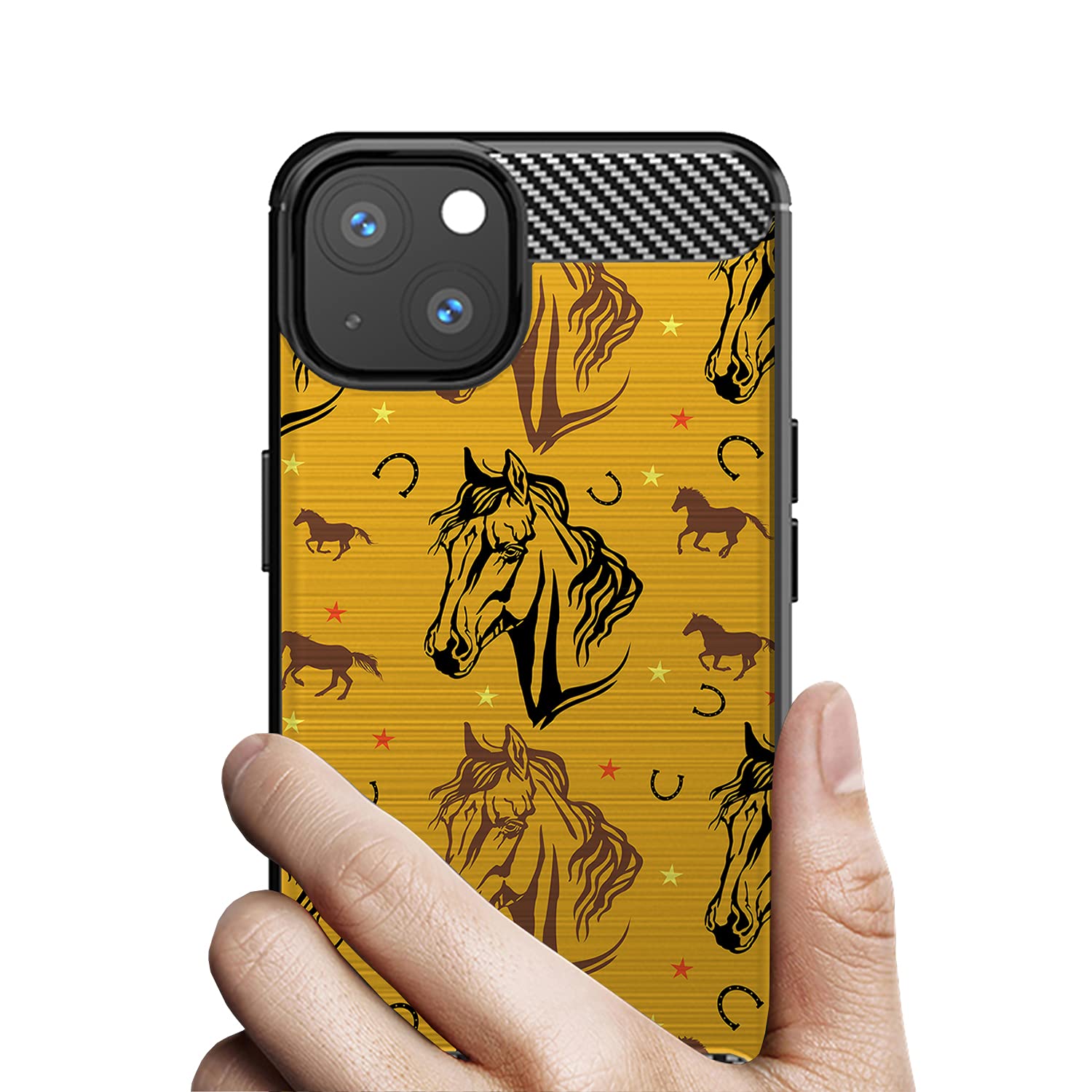 Casesondeck Case Compatible With [Apple Iphone 13 (6.1'')/ Iphone 13 Case] Design Case, Slim Black Flexible Sleek Shock Protecti