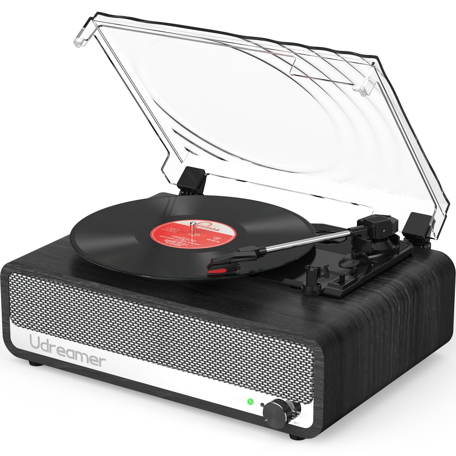 Vinyl Record Player with Built-in Speakers,3 Speed Turntable with Latest Bluetooth 5.3, AUX Input, Headphone Jack, RCA Output an