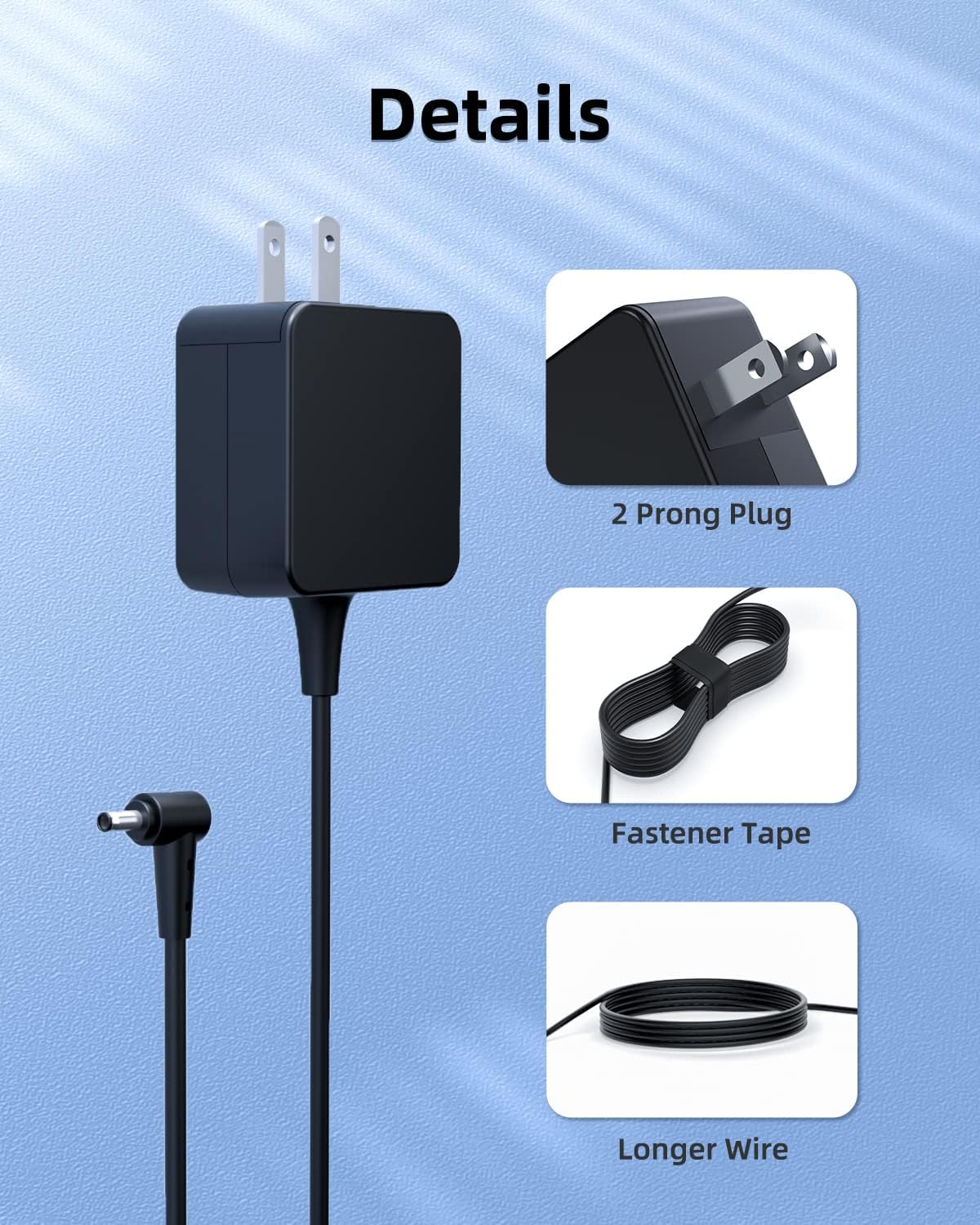 65W 45W Charger Fit For Asus Vivobook F1502Z K1703Z F1504Z F1704Z F1402Z F1605V K1703 F1502 F1504 F1402 F1704 K1703Za F1704Za F1402Za F1502Za F1504Za F1605Va Laptop Power Supply Adapter Cord