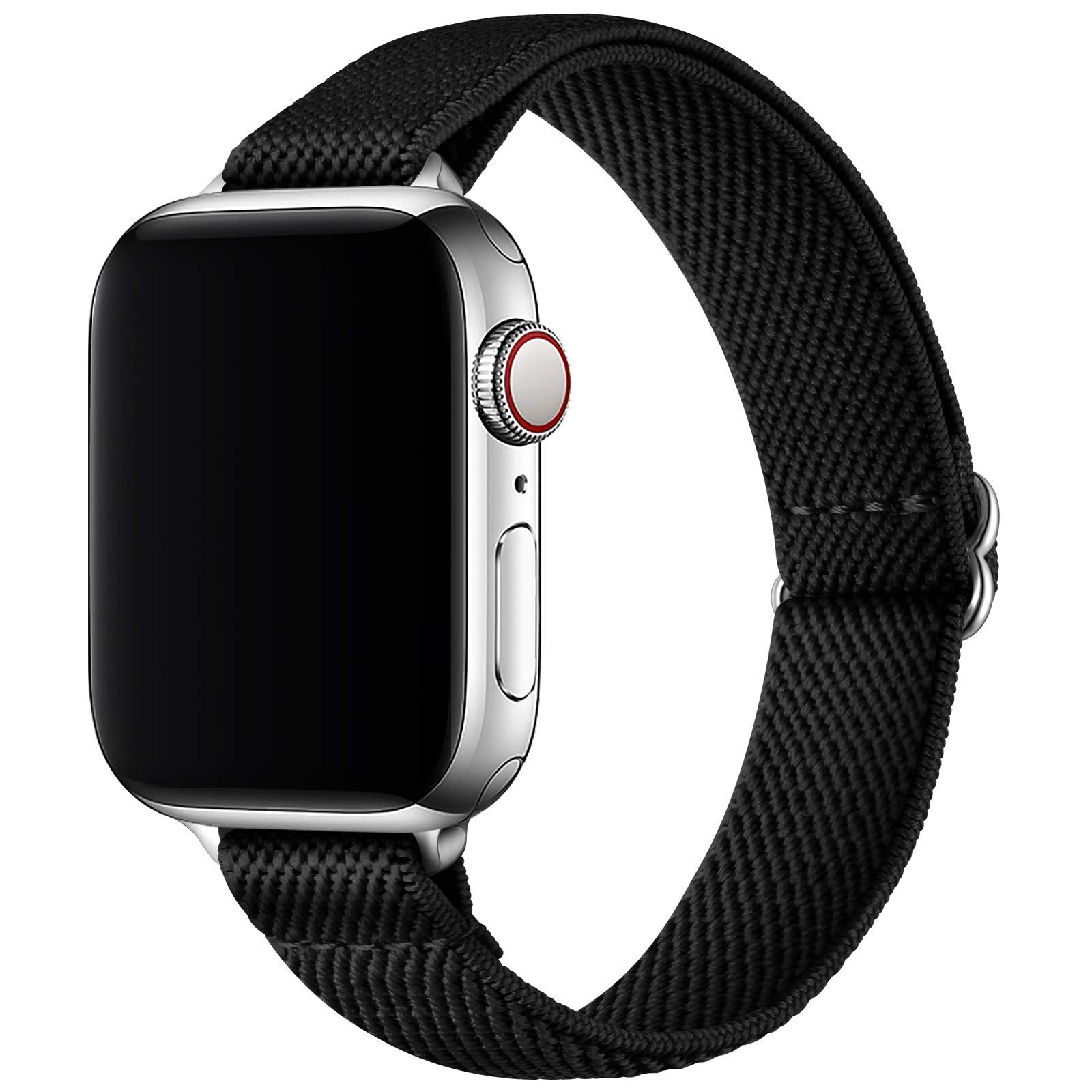Sicciden Slim Stretchy Bands Compatible With Apple Watch Band 46Mm/49Mm/45Mm/44Mm/42Mm Series 3/2/1, Women Elastics Nylon Strap