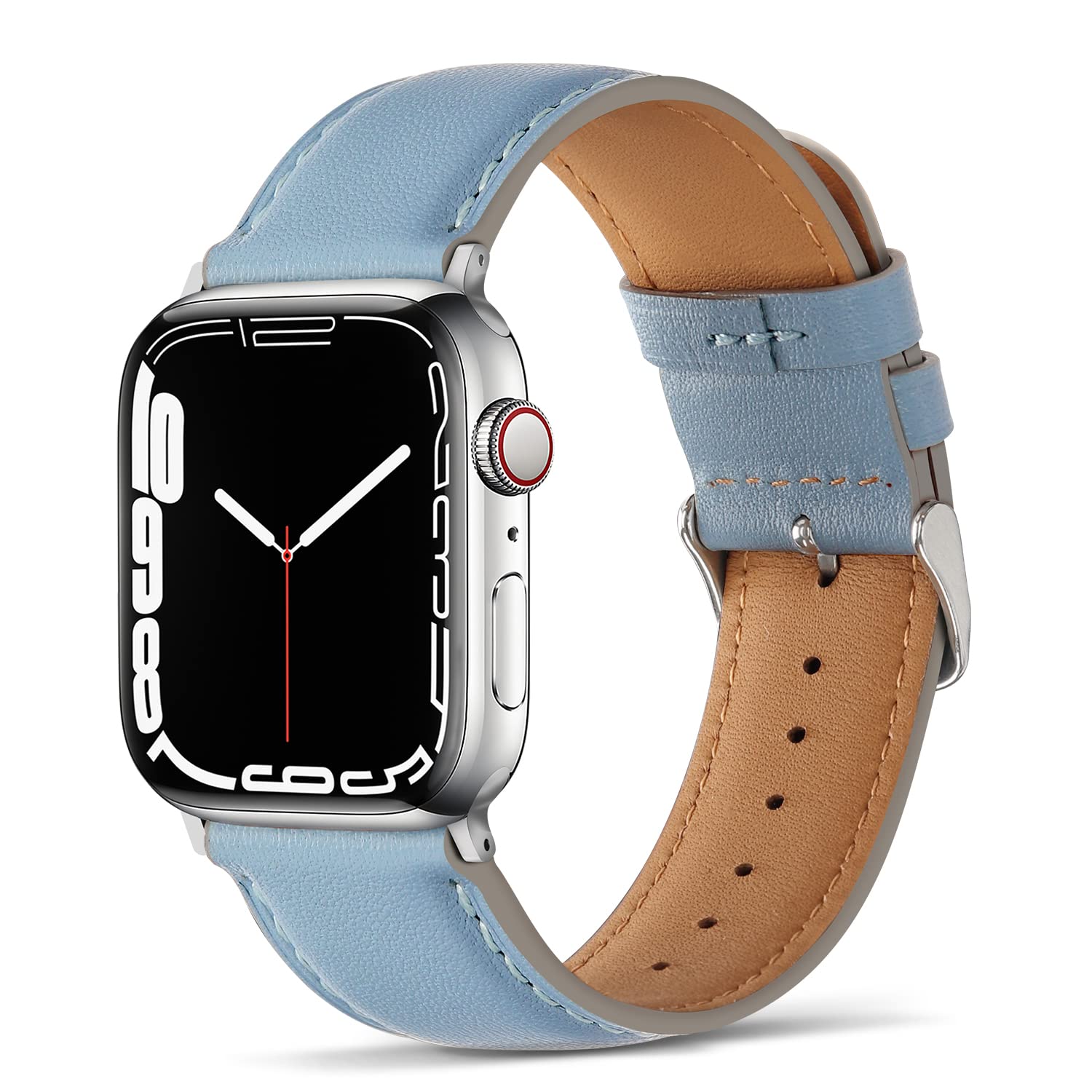Anlinser Bands Compatible With Apple Watch Band 45Mm 44Mm 42Mm 41Mm 40Mm 38Mm For Women Men, Leather Replacement Strap Design Fo
