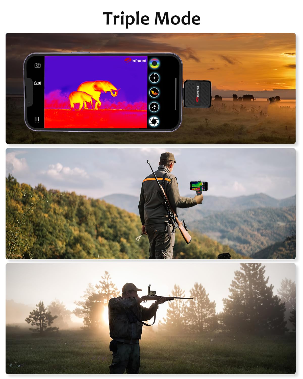 Infiray Thermal Monocular For Iphone, T2 Pro Thermal Camera Scope For Hunting, 256X192 Ir Resolution Thermal Imaging Goggles, 80